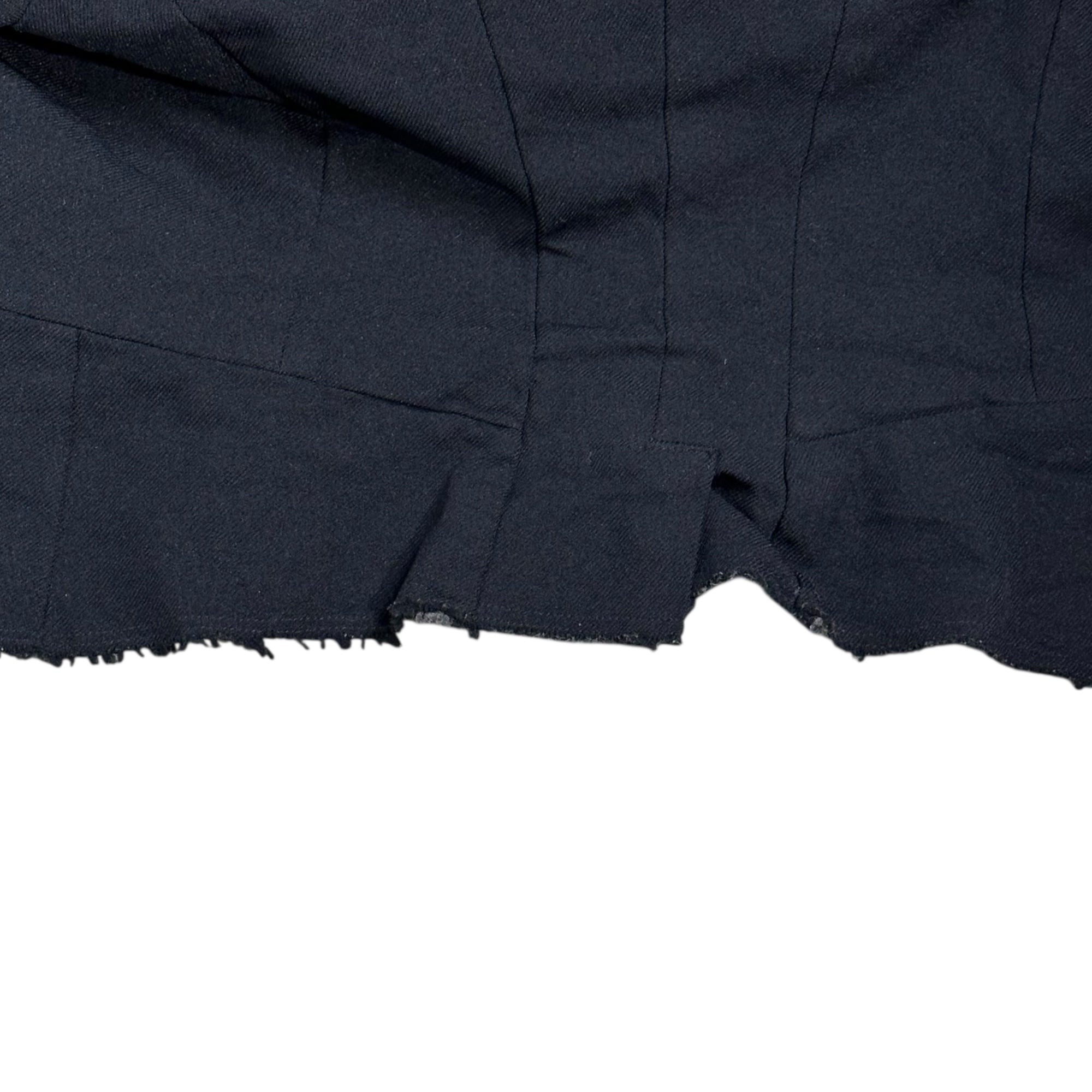 COMME des GARCONS(コムデギャルソン) 04SS Polyester frizzy short length jacket ポリエステル 縮絨 ショート丈 ジャケット GM-J059 S ネイビー AD2003