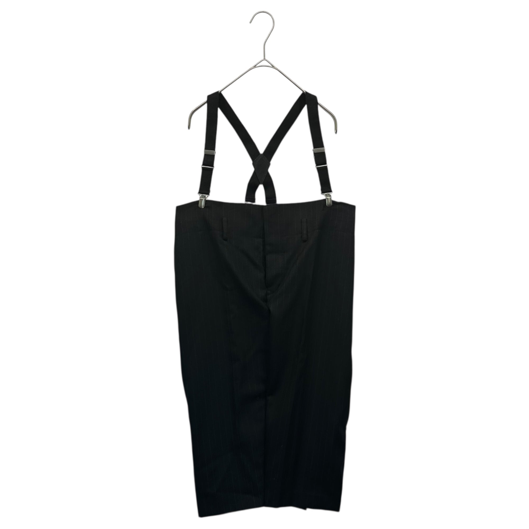 COMME des GARCONS JUNYA WATANABE(コムデギャルソンジュンヤワタナベ) 12AW Striped Wool Suspenders Skirt ストライプ サスペンダー ウール スカート JJ-S027 M ブラック AD2012