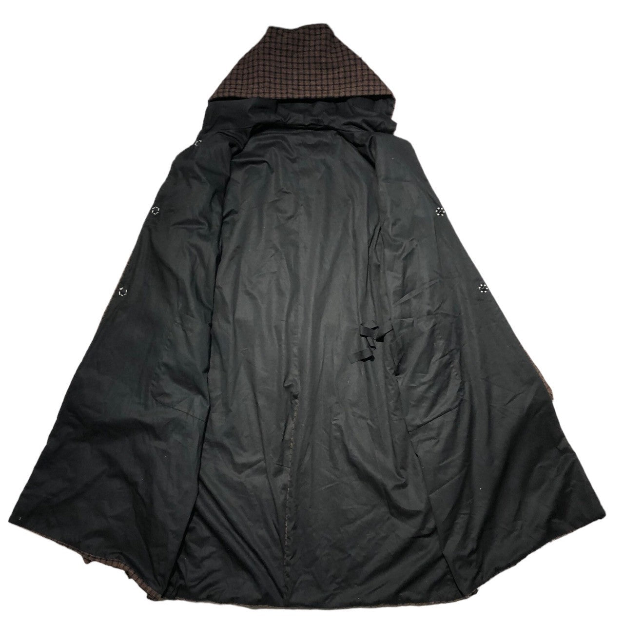 SUNSEA(サンシー) 17AW W-face check jedi coat ダブルフェイス チェック ジェダイ コート 表記無し(FREE) ブラウン×ブラック リバーシブル
