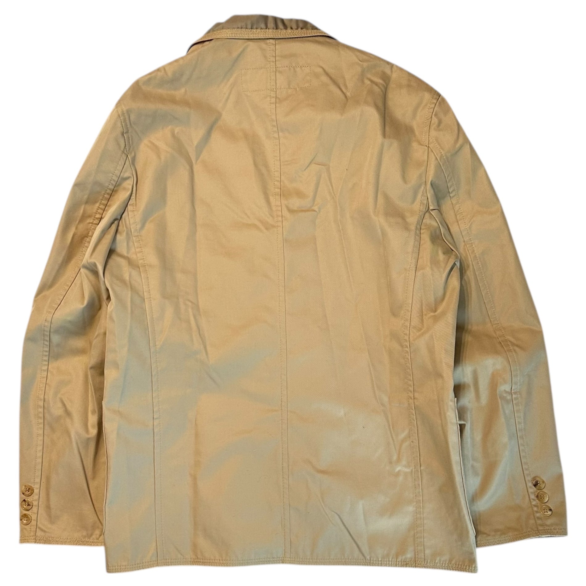 COMME des GARCONS HOMME(コムデギャルソンオム) 04SS Inside-Out Cotton Twill Tailored Jacket インサイドアウト コットン ツイル テーラード ジャケット HM-J002 S ベージュ AD2003