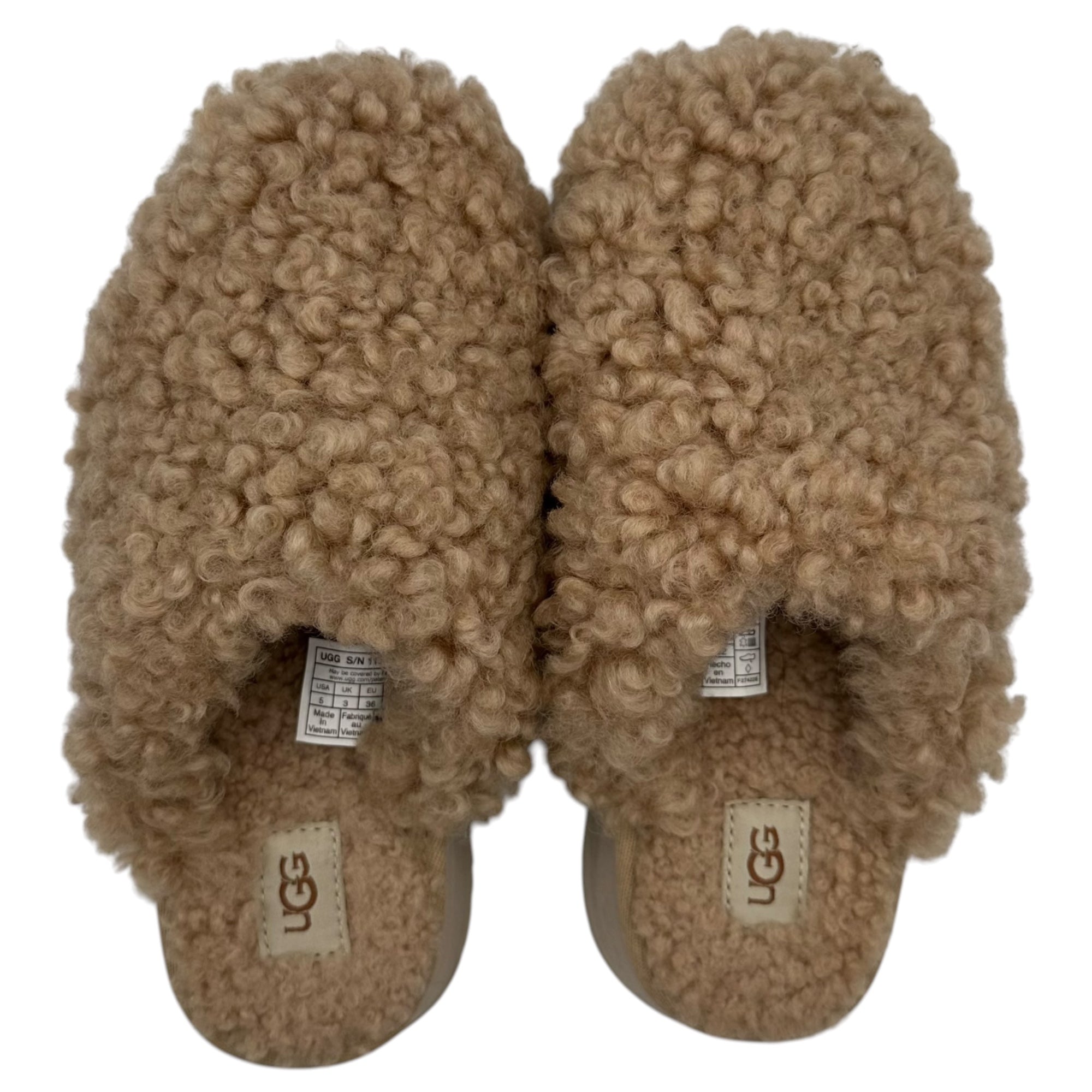 UGG(アグ) Maxi Curly Platform Sandal マキシ カーリー プラットフォーム プードル サンダル S/N1133171 24 ベージュ
