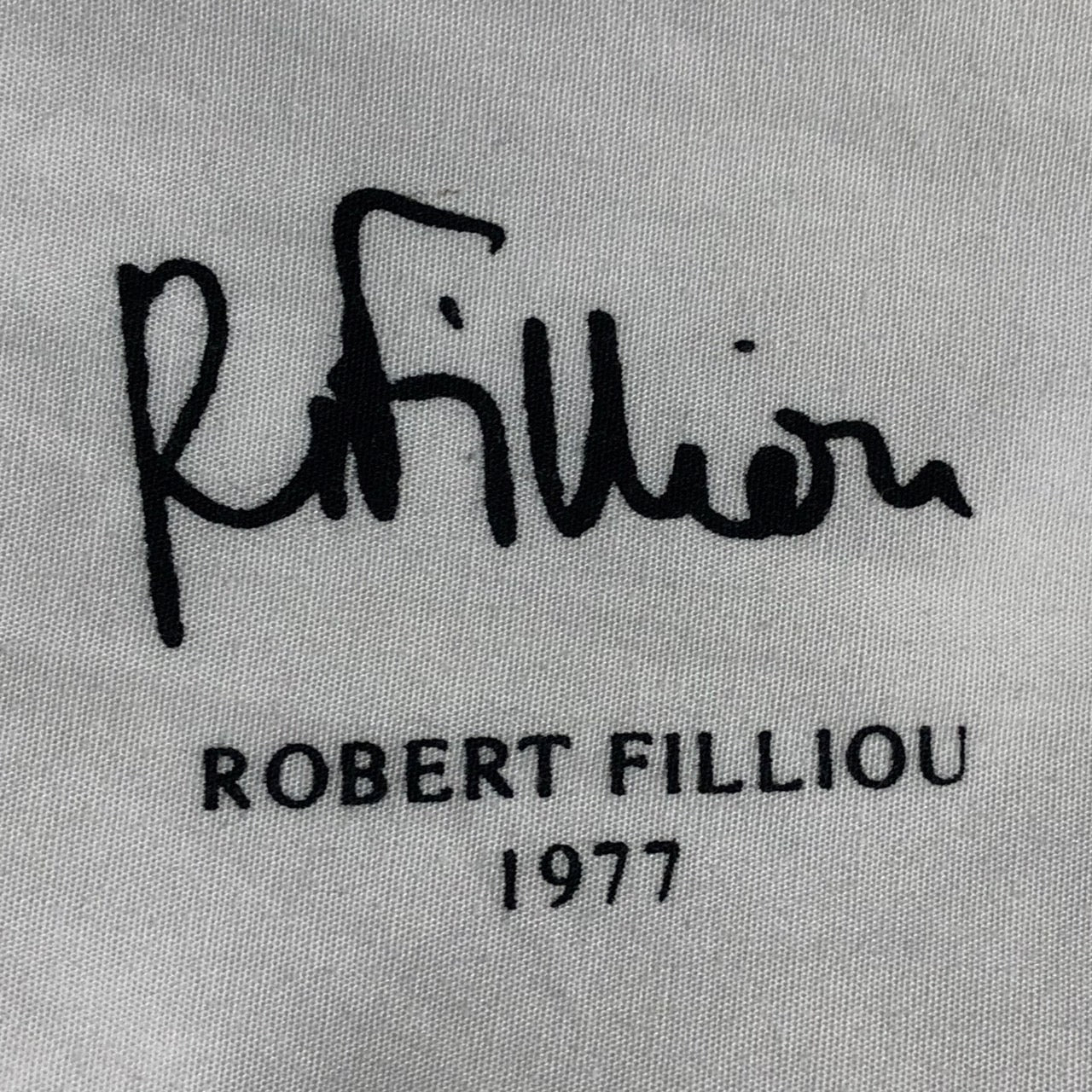 agnes b. homme(アニエスベーオム) 90's ROBERT FILLIOU ARTプリントシャツ 表記なし(M程度) ホワイト 96’s