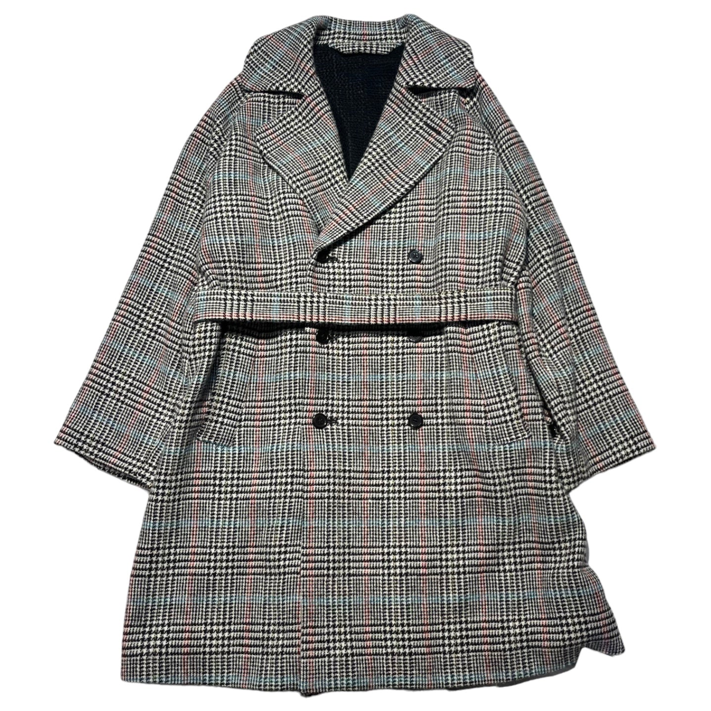 MARKAWARE(マーカウェア) Organic Suffolk tweed check trench coat オーガニックサフォーク ツイードチェック トレンチコート A19C-02CO01C 1(M~L程度) グレー×ブラック チェック