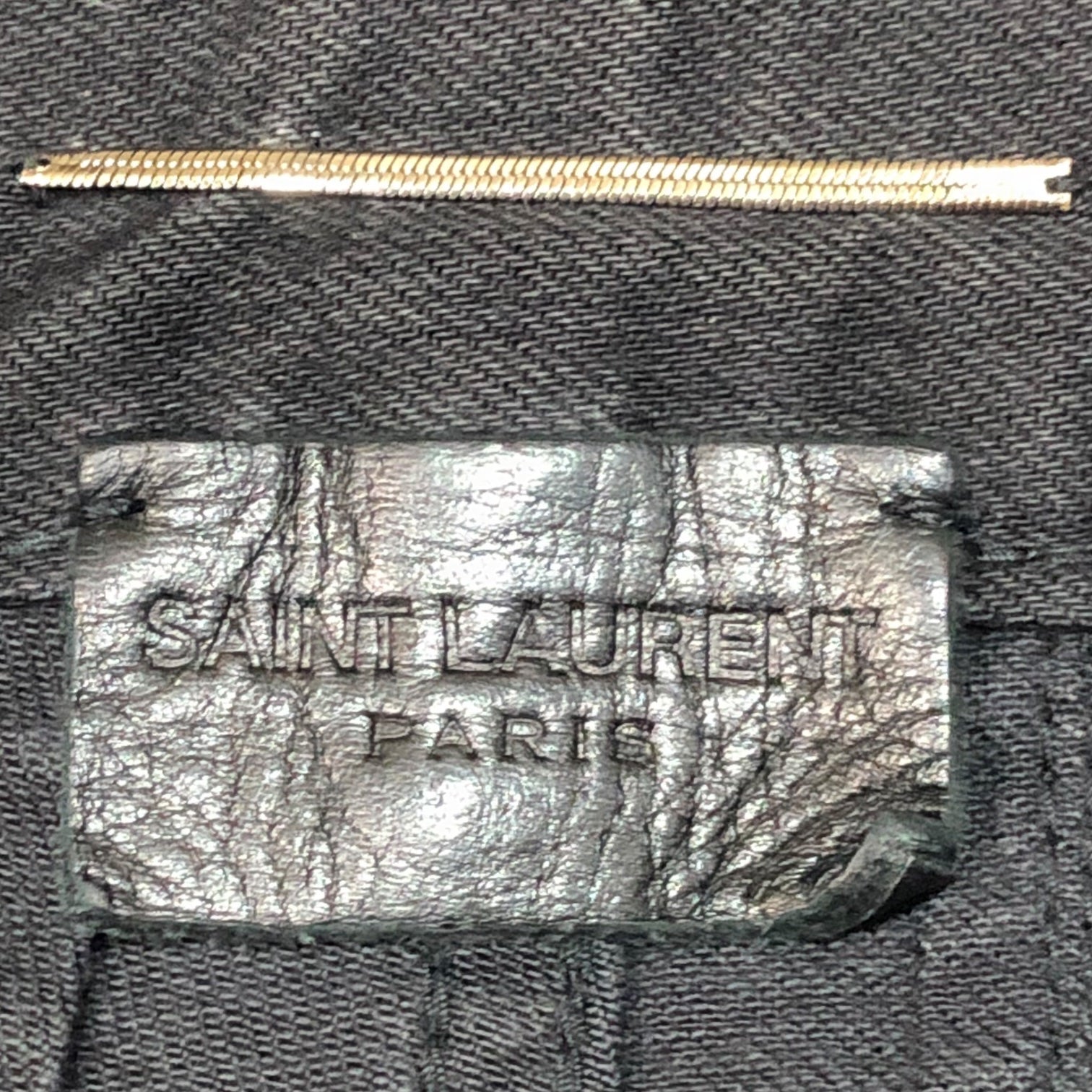 Saint Laurent(サンローラン) 14AW knee crush skinny denim ニークラッシュ スキニー デニム デストロイ エディ期 362284 Y859F W26 ブラック パンツ ダメージ加工 ユーズド加工