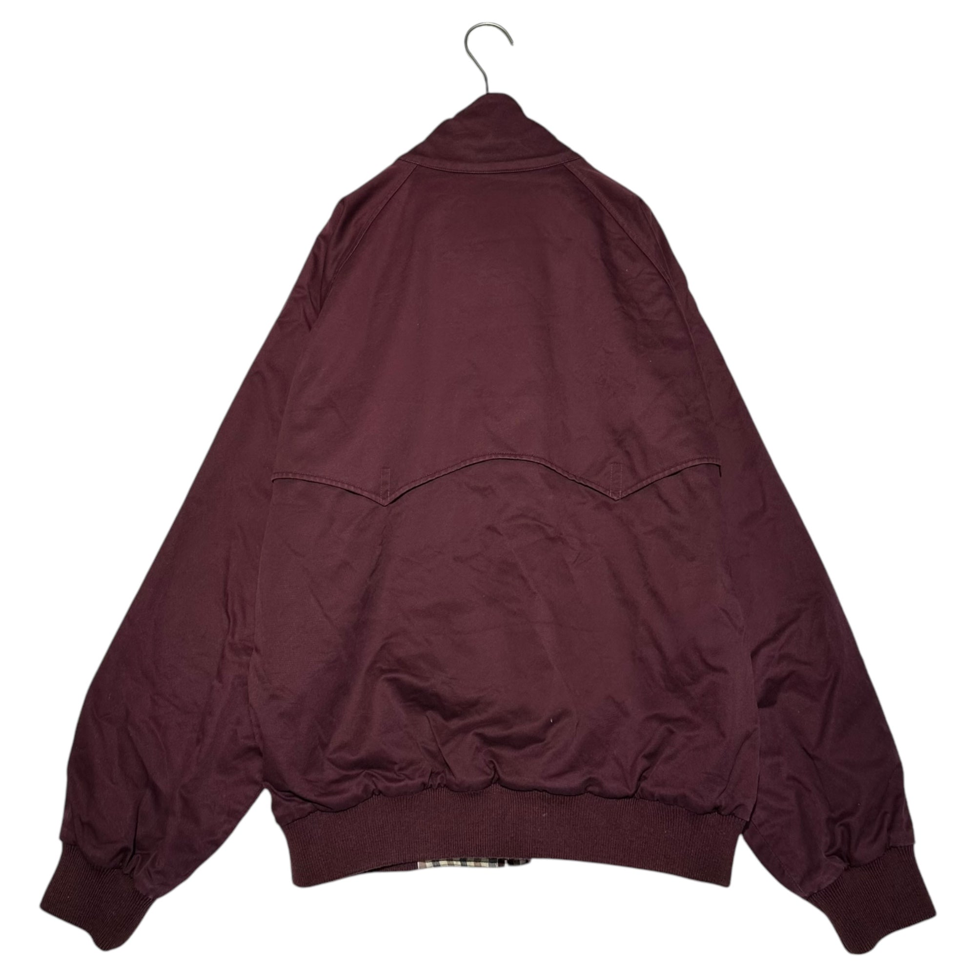Aquascutum(アクアスキュータム) Cotton long sleeve swing top with inner check コットン 長袖 スイングトップ 内側 チェック ジャケット L ボルドー 日本製