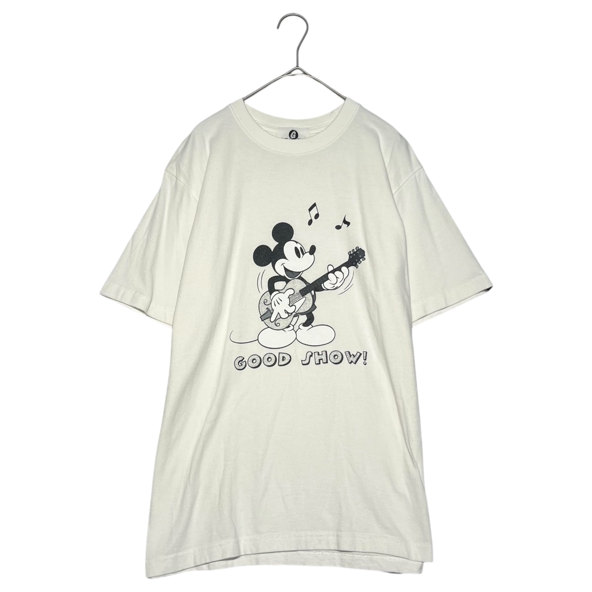 GOODENOUGH(グッドイナフ) GOOD SHOW! Mickey Mouse print T-shirt GOOD SHOW! ミッキーマウス プリント Tシャツ 復刻 M ホワイト×ブラック