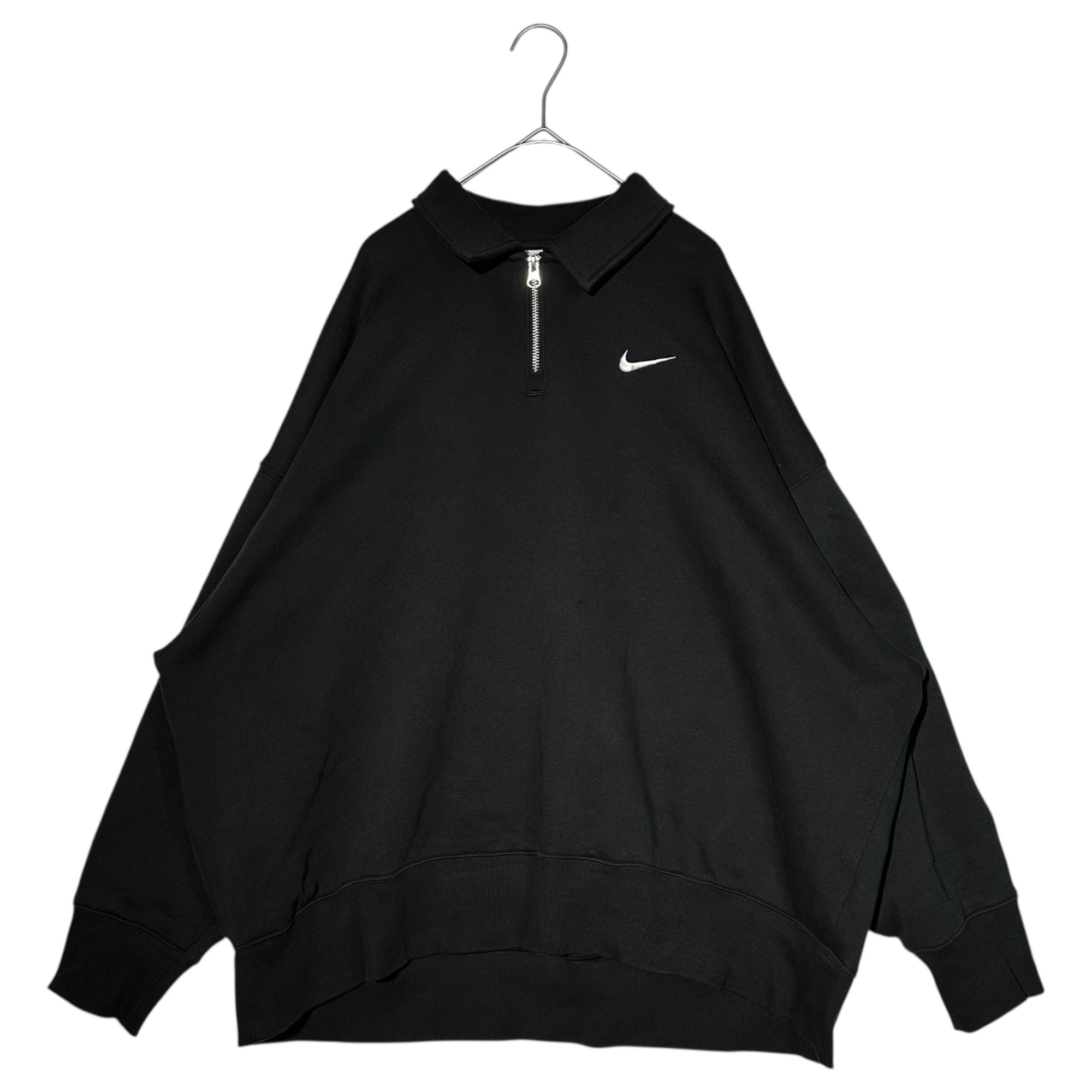NIKE(ナイキ) スポーツウェア フェニックス フリース ウィメンズ オーバーサイズド 1/4ジップ ポロ FZ3208-010 M ブラック スウェット