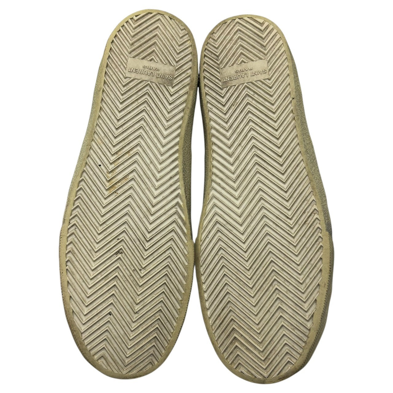 Saint Laurent(サンローラン) 16SS By Hedi Slimane Studded Leather High-Top Sneakers エディ期 スタッズ レザー ハイカット スニーカー VU420005 40 1/2(26cm程度) ホワイト 汚れ加工