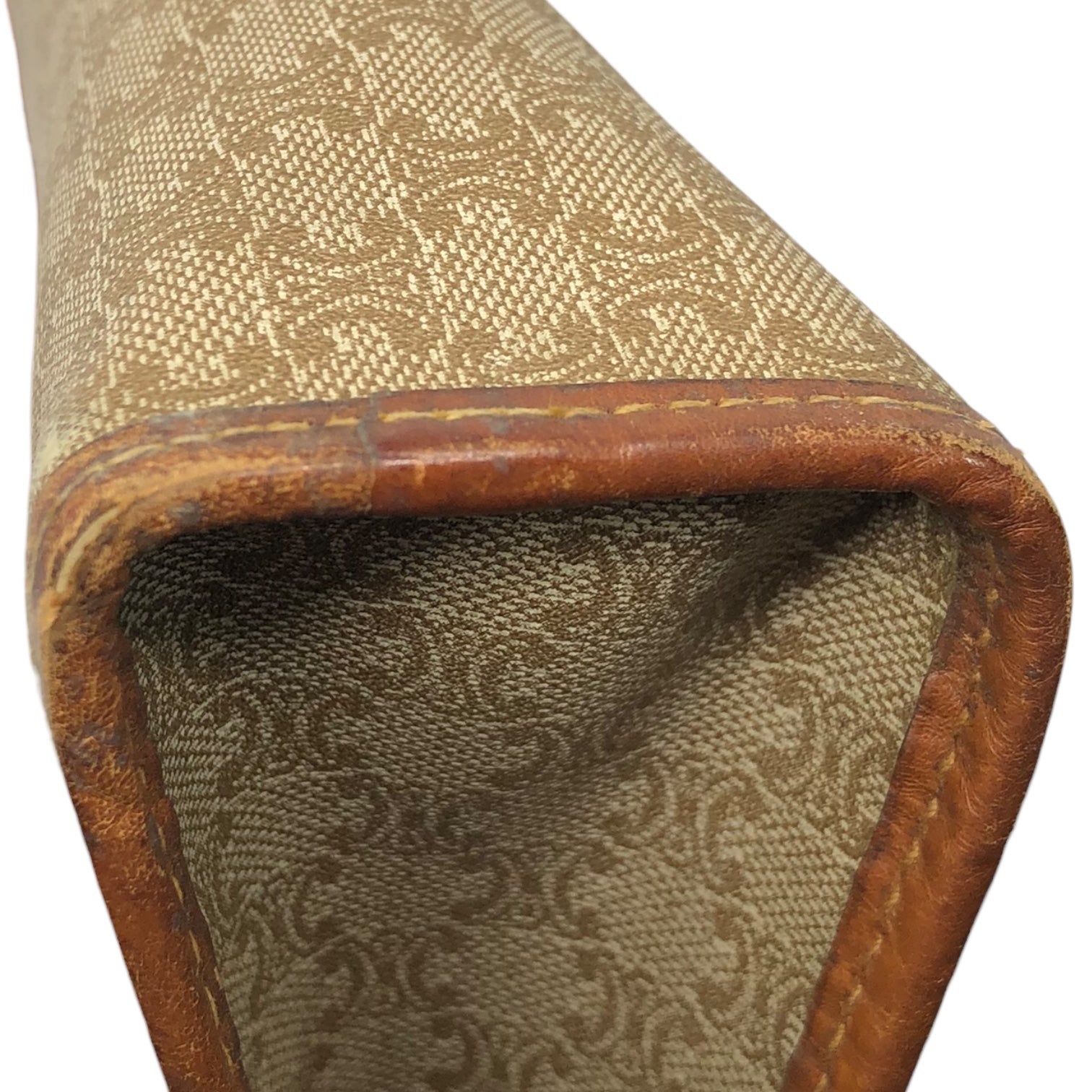 CELINE(セリーヌ) Macadam pattern clutch bag マカダム柄 クラッチ バッグ M06 ブラウン OLD CELINE ヴィンテージ セカンド ポーチ