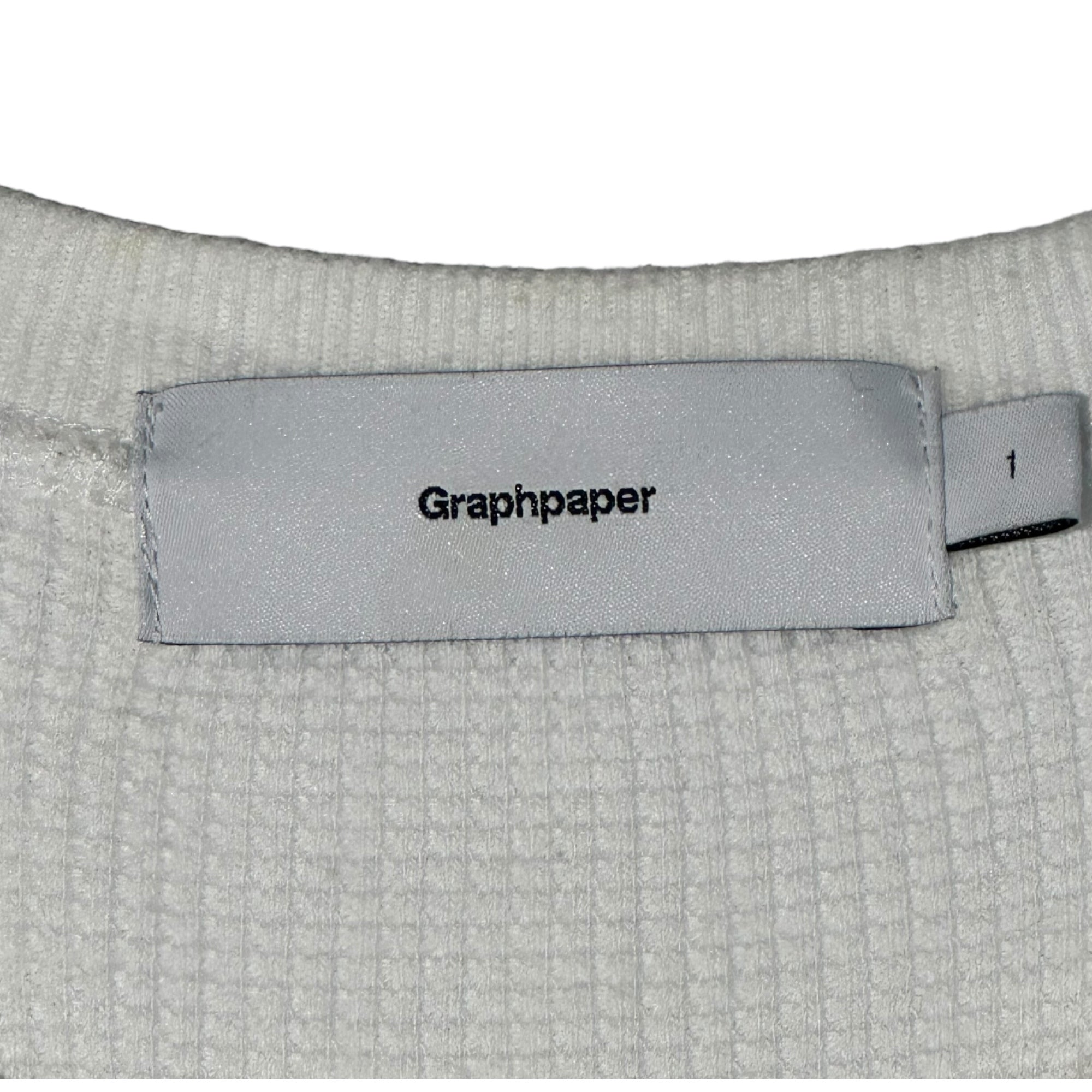 Graphpaper(グラフペーパー) 20AW Waffle S/S Tee ワッフル 半袖 Tシャツ GM203-70138B 1(S程度) ホワイト