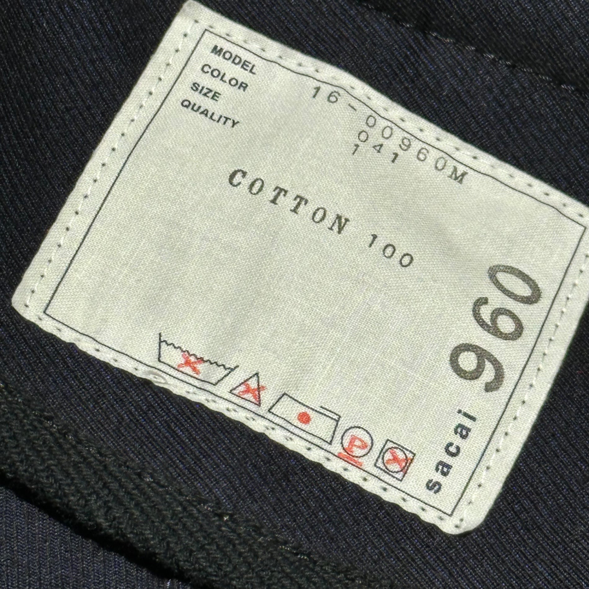 sacai(サカイ) 16AW Cotton Calze Euro Military Wear Sampling Hooded Jacket コットンカルゼ ユーロミリタリー サンプリング フーデッド ジャケット 16-00960M 1(S程度) ネイビー