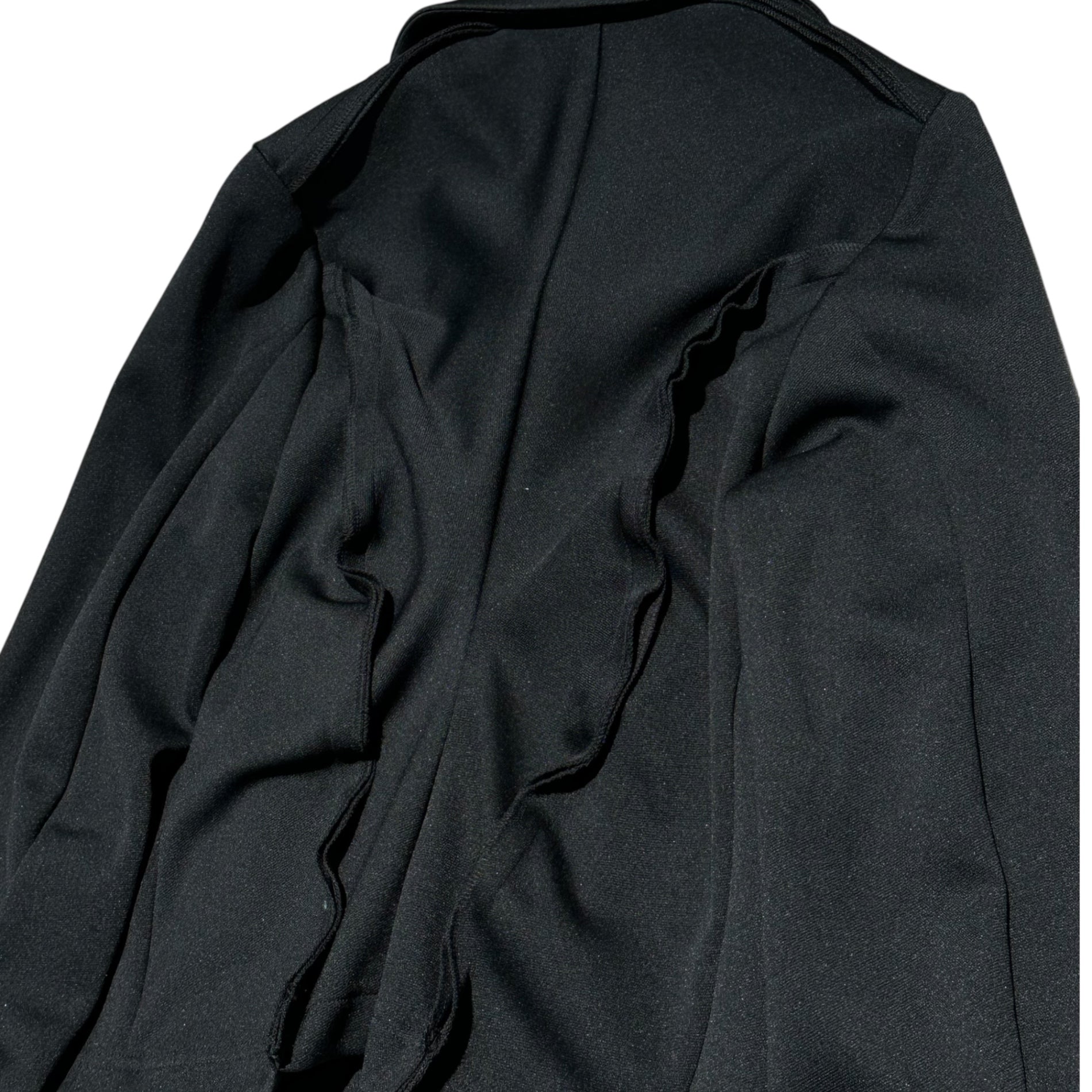 COMME des GARCONS COMME des GARCONS(コムデギャルソンコムデギャルソン) 12SS Back Design Seam Polyester Rider Jacket バック デザイン シーム ポリエステル ライダース ジャケット RI-J026 L ブラック AD2011