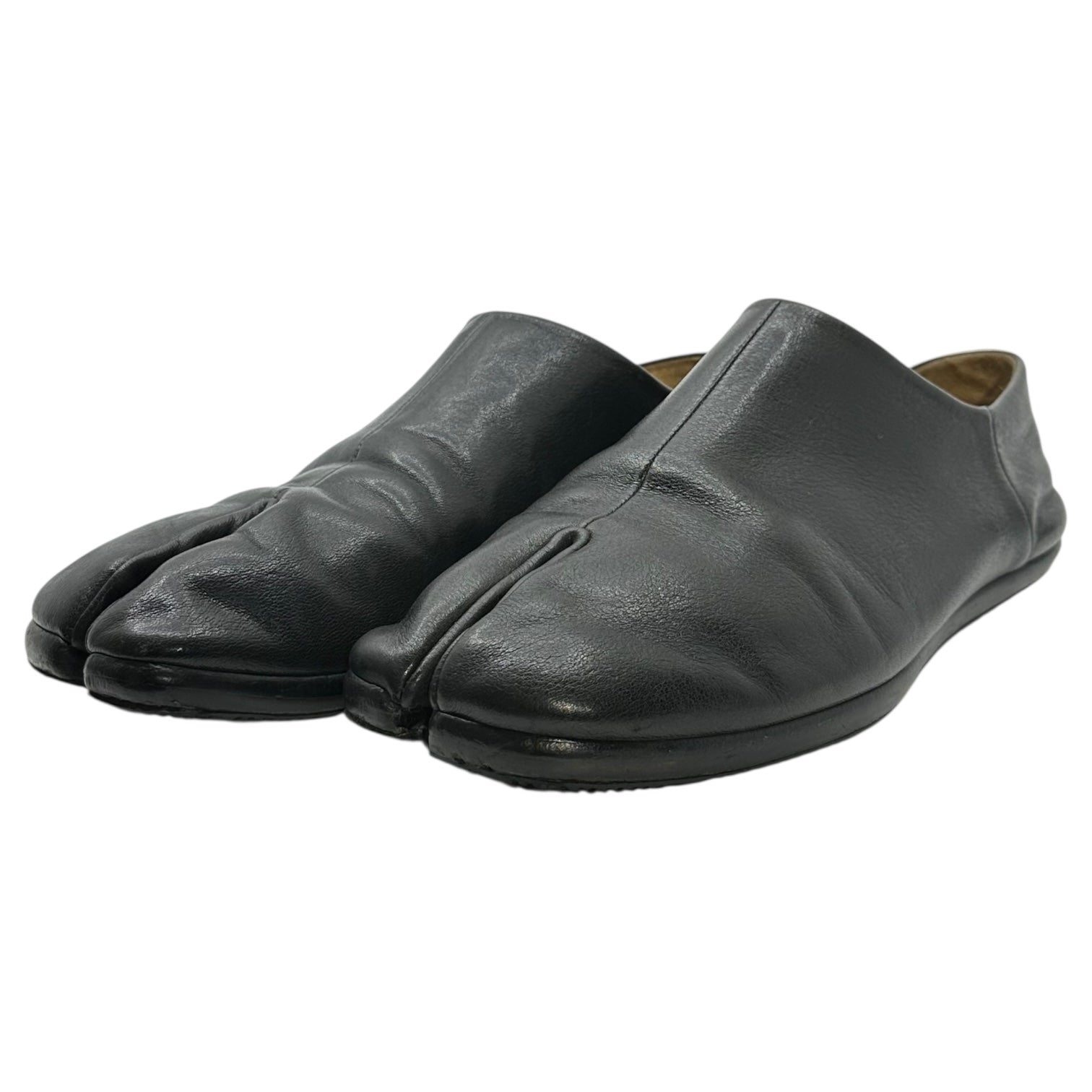 MAISON MARGIELA(メゾンマルジェラ) Tabi Babouche 足袋 バブーシュ レザー スリッポン 42(27.0cm程度) ブラック