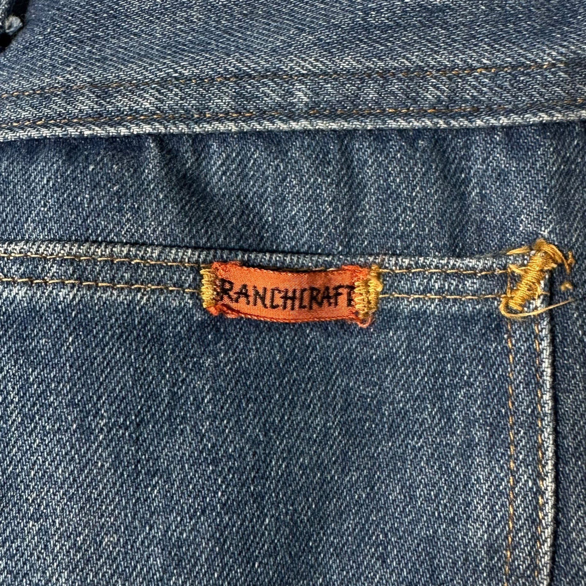 RANCHCRAFT(ランチクラフト) 60's~70's vintage straight denim pants ヴィンテージ ストレート デニム パンツ VDR-2897 868-1023 W38程度(実寸96cm) インディゴ JC Penney TALON ジップ 60年代~70年代
