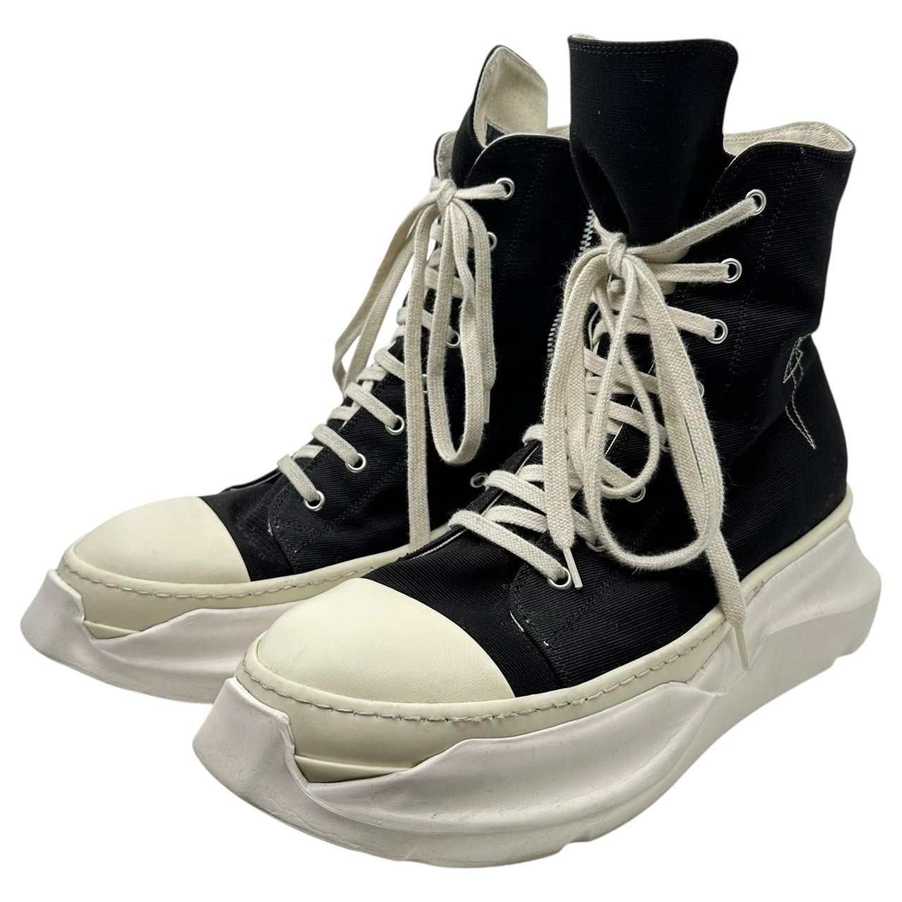 DRKSHDW(ダークシャドウ) ABSTRACT スター刺繍 アブストラクト ハイカット スニーカー DU01D1840 CBEM9 44(29cm程度) ブラック×ホワイト 箱付 Rick Owens リック オウエンス