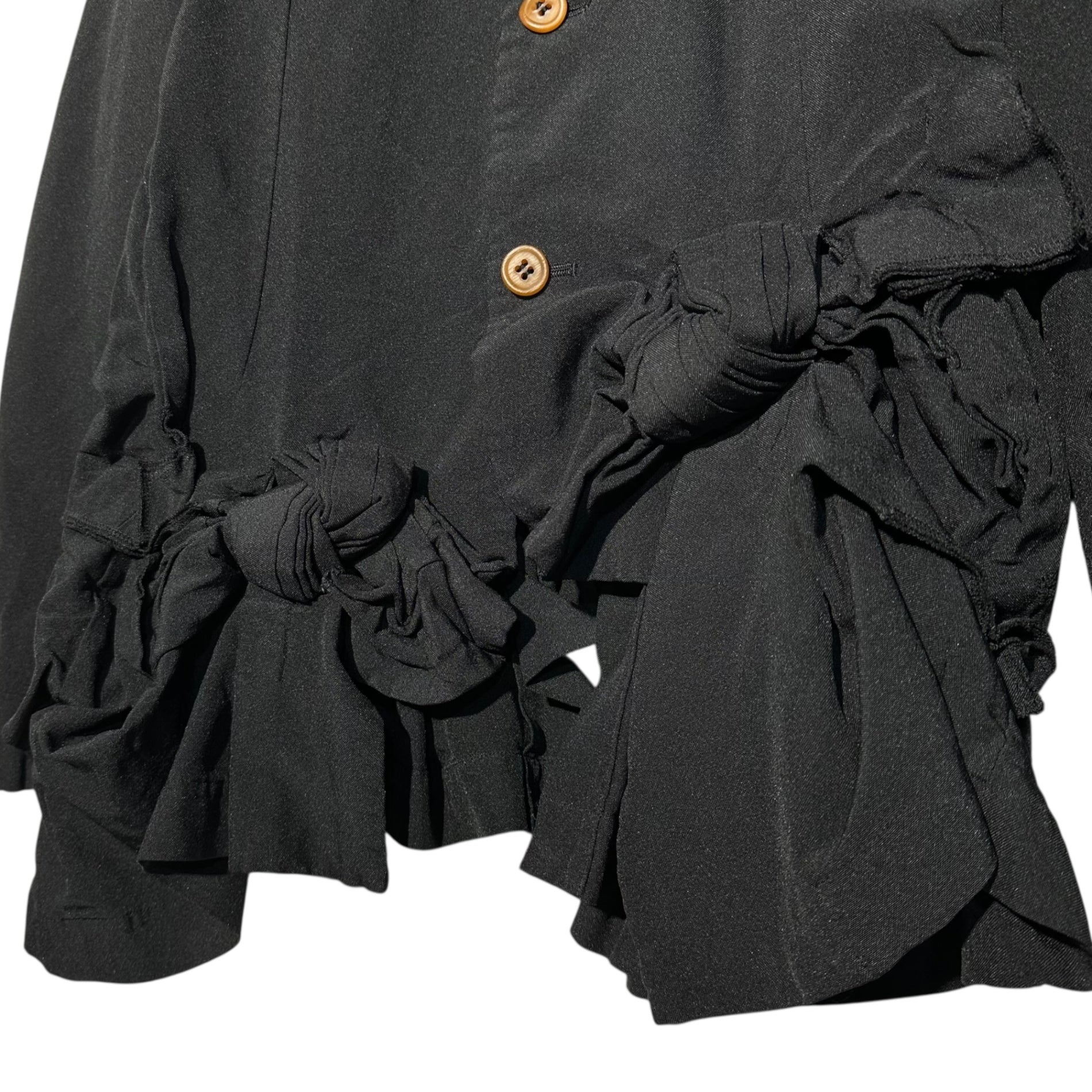 COMME des GARCONS COMME des GARCONS(コムデギャルソンコムデギャルソン) 13AW Round Collar Polyester Ribbon Decorated Jacket 丸襟 ポリエステル リボン 装飾 ジャケット RL-J029 M ブラック AD2013