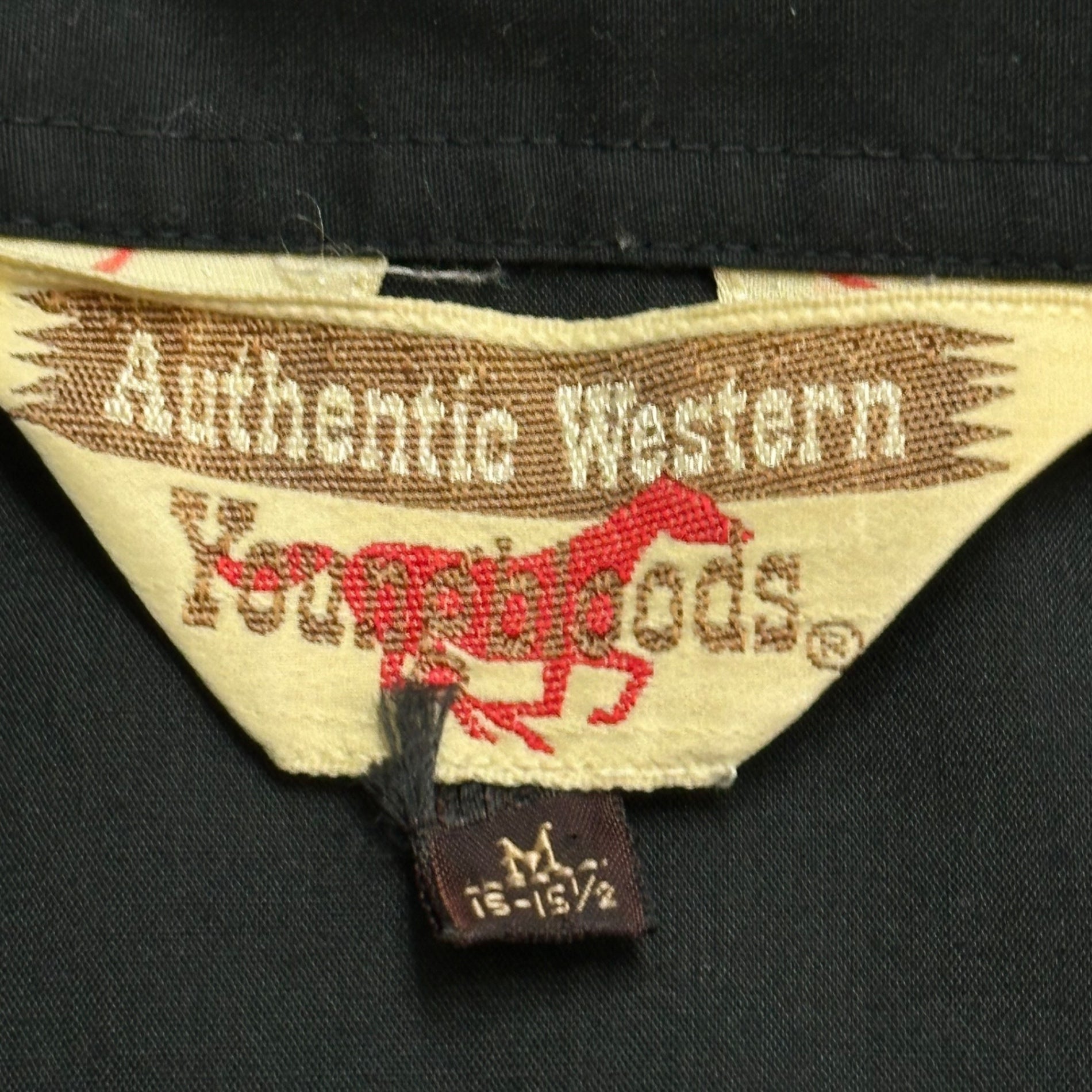 VINTAGE(ヴィンテージ) 90's Rose Embroidered Western Shirt 90年代 薔薇 刺繍 ウエスタンシャツ M ブラック×レッド