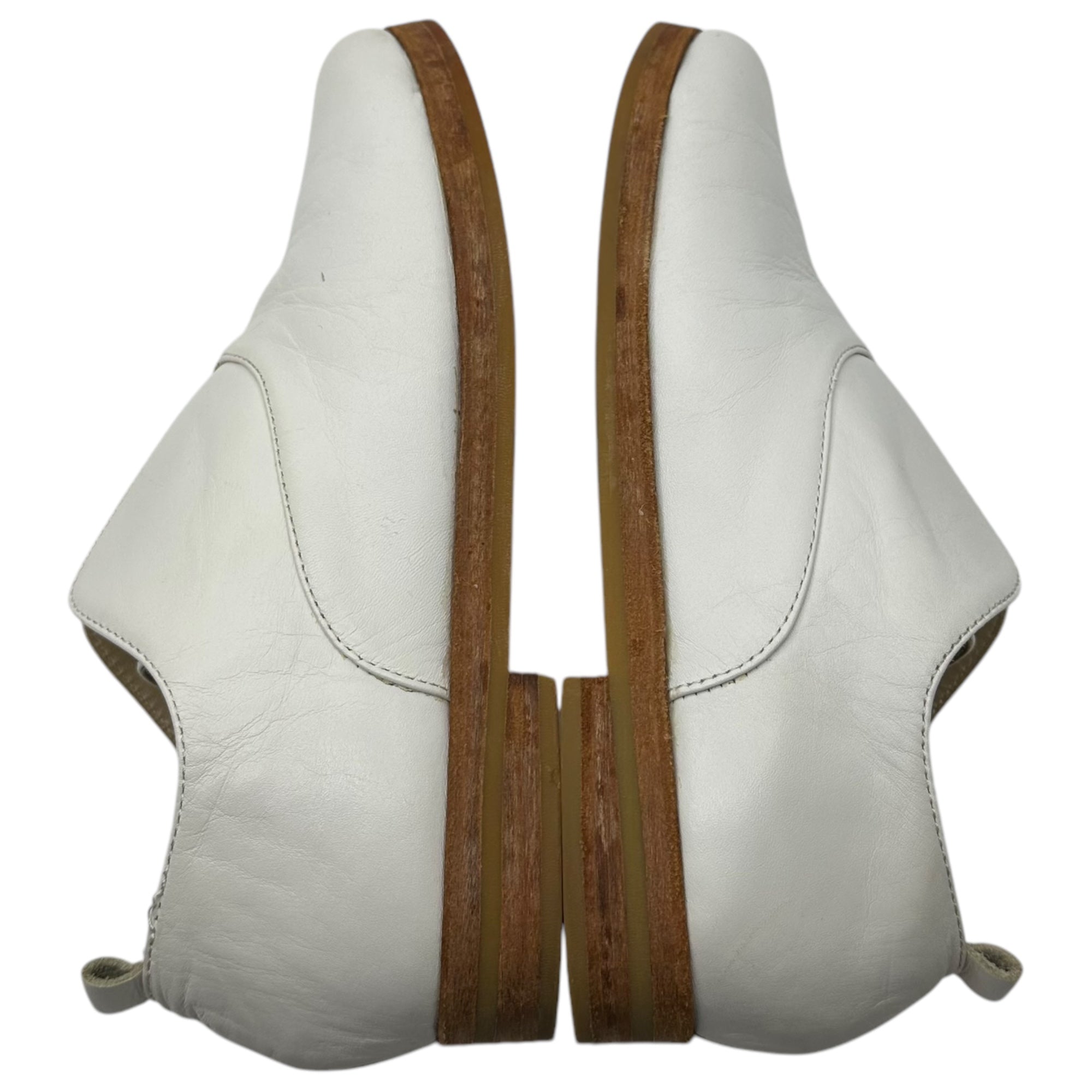 CABANE de zucca(カバンドズッカ) TYPE ZU61-CZ62 Shoelace-less leather shoes シューレース レス レザー シューズ 革靴 スリッポン ZU61-CZ62 S(24.5~25cm程度) ホワイト