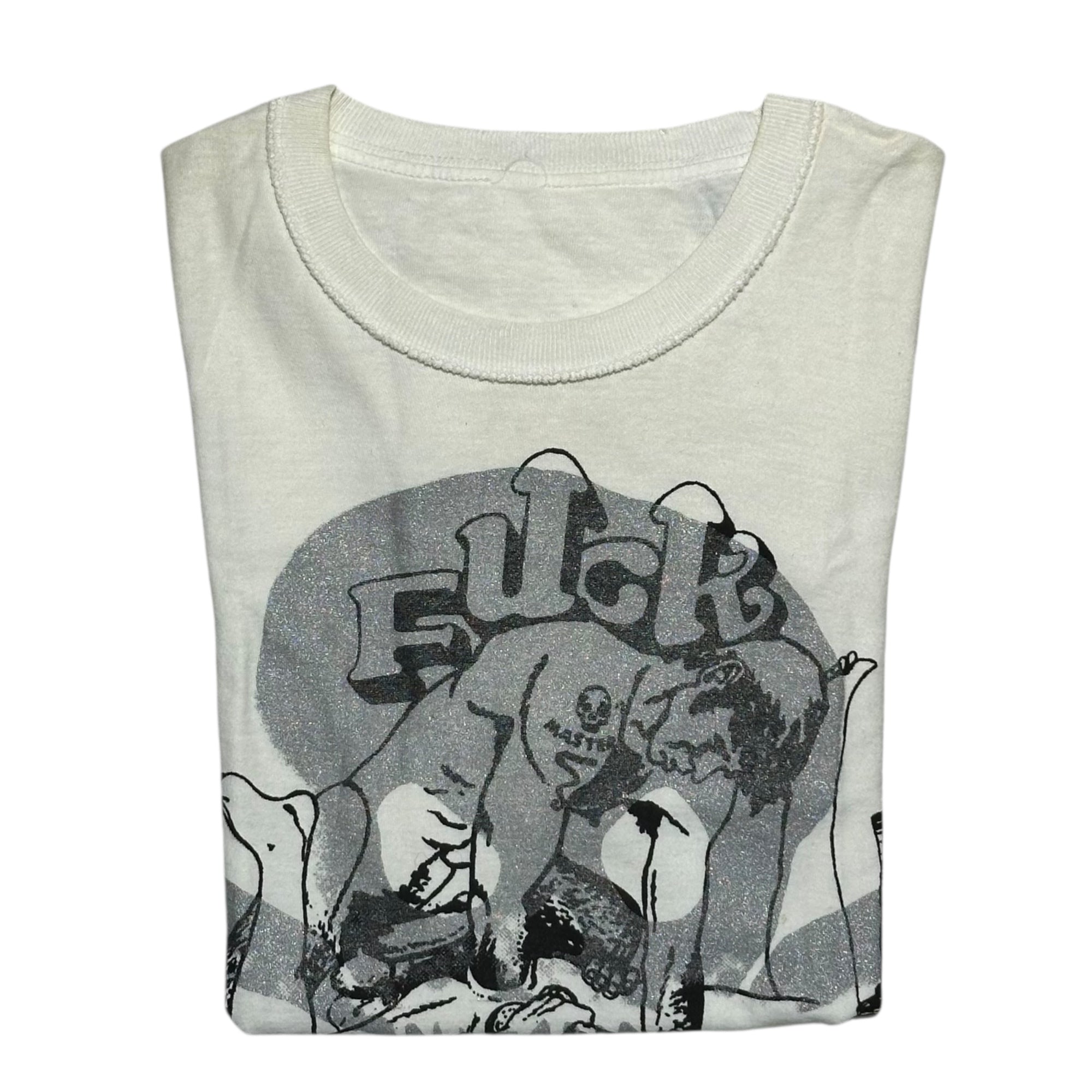 SEDITIONARIES(セディショナリーズ) 70's VINTAGE FUCK YOUR MOTHER TEE 70年代 ヴィンテージ ファック ユア マザー Tシャツ ピストルズ FREE ホワイト×ブラック 鑑定書付き SEX