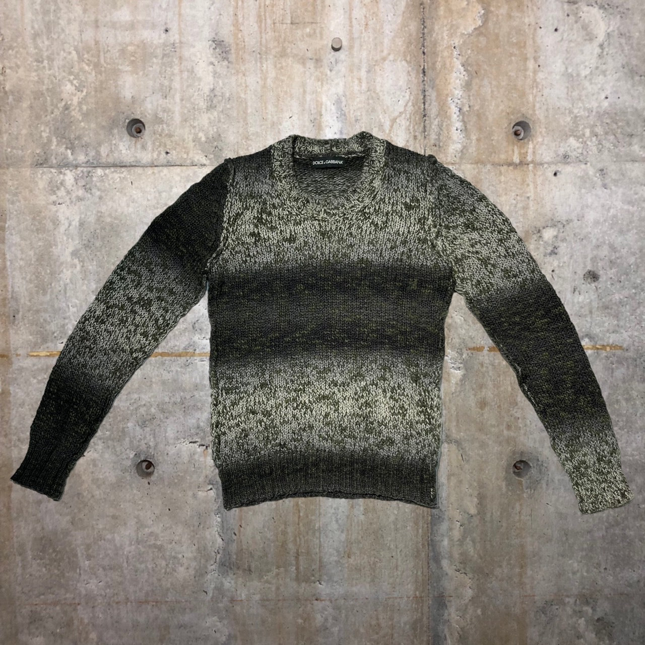 DOLCE&GABBANA(ドルチェ&ガッバーナドルガバ) ローゲージグラデーションニット/インサイドアウト/セーター 44(Sサイズ程度) グリーン ドルチェアンドガッバーナ
