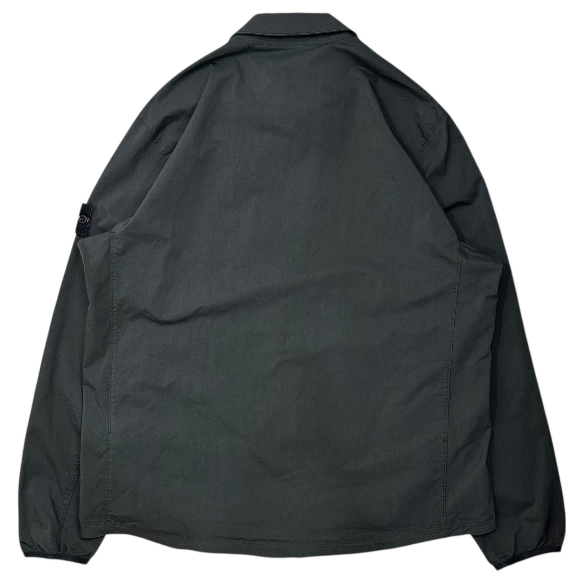 STONE ISLAND(ストーンアイランド) 24AW Bi-Stretch Cotton Nylon Twill Over Shirt ストレッチ コットン ナイロン ツイル オーバー シャツ 811511311 XXL チャコールグレー