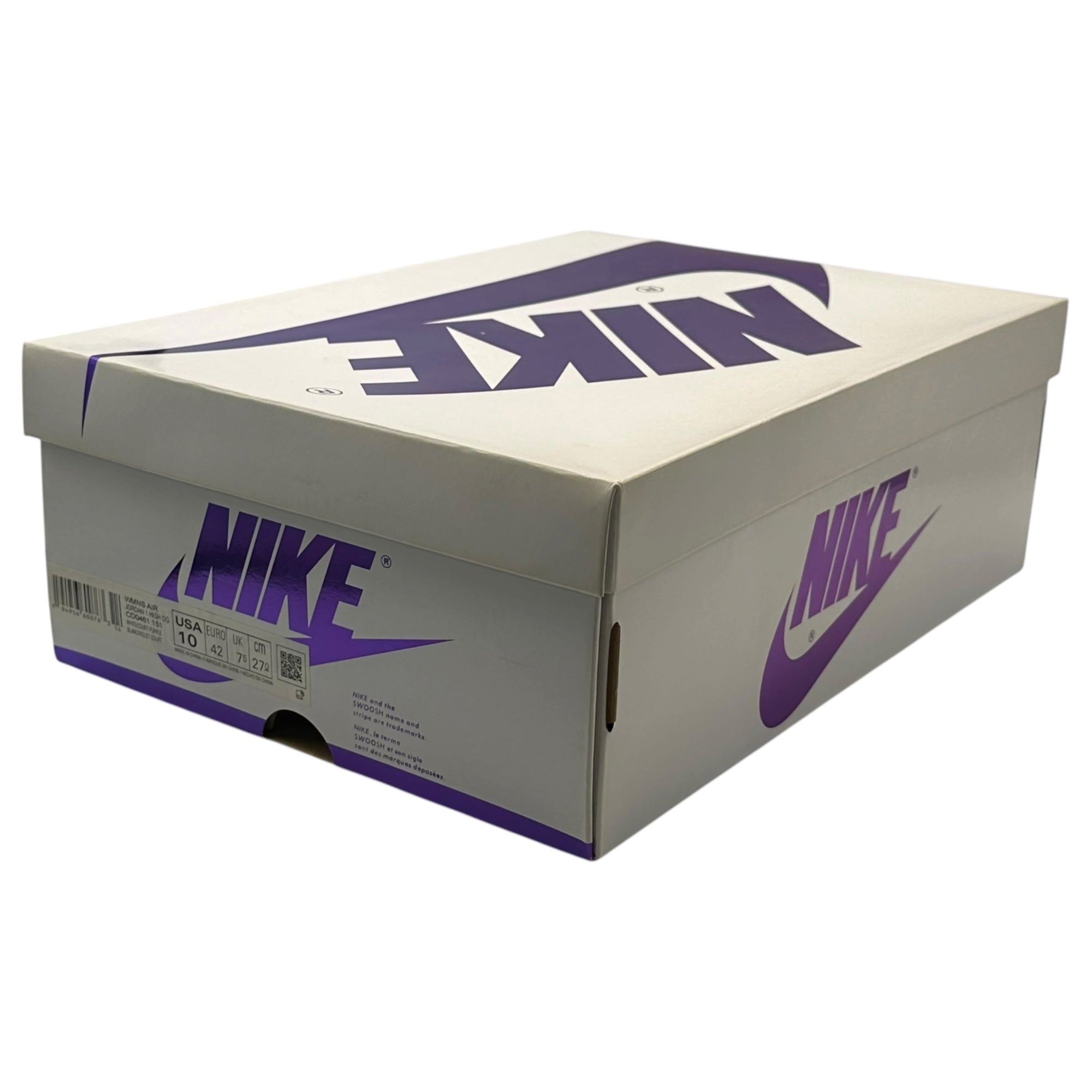NIKE(ナイキ) Women's Air Jordan 1 High OG "Court Purple" ウィメンズ エアジョーダン1 ハイ OG コートパープル CD0461-151 27cm ホワイト×パープル ハイカット スニーカー