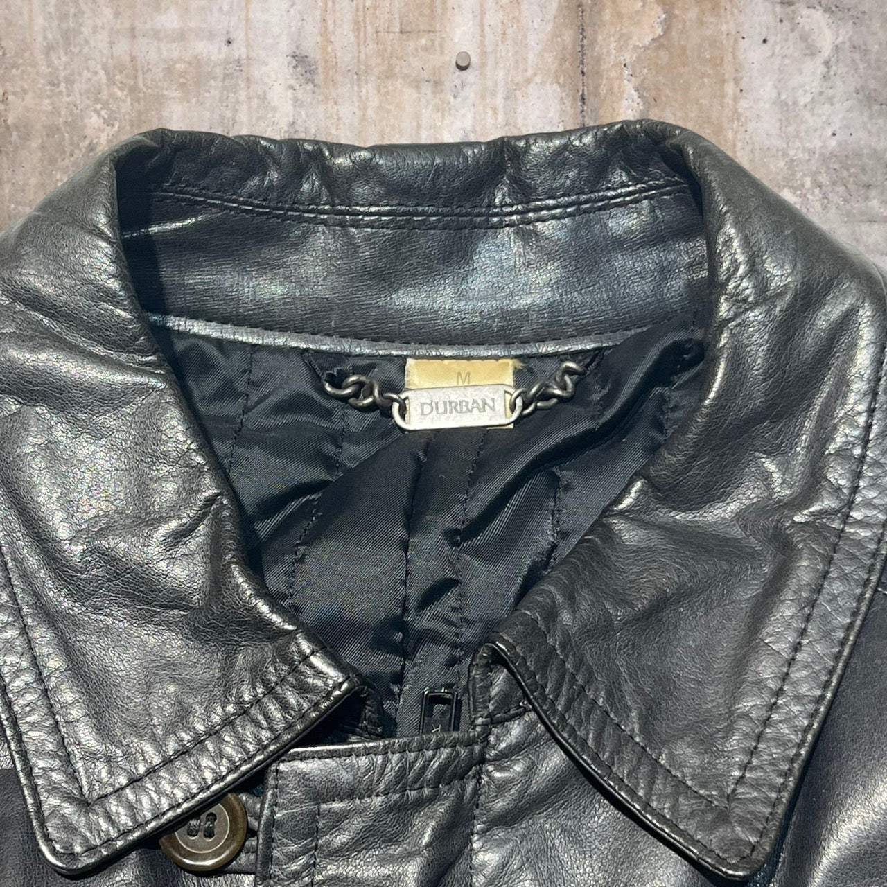 D'URBAN(ダーバン) 90'sヴィンテージレザーコート M ブラック