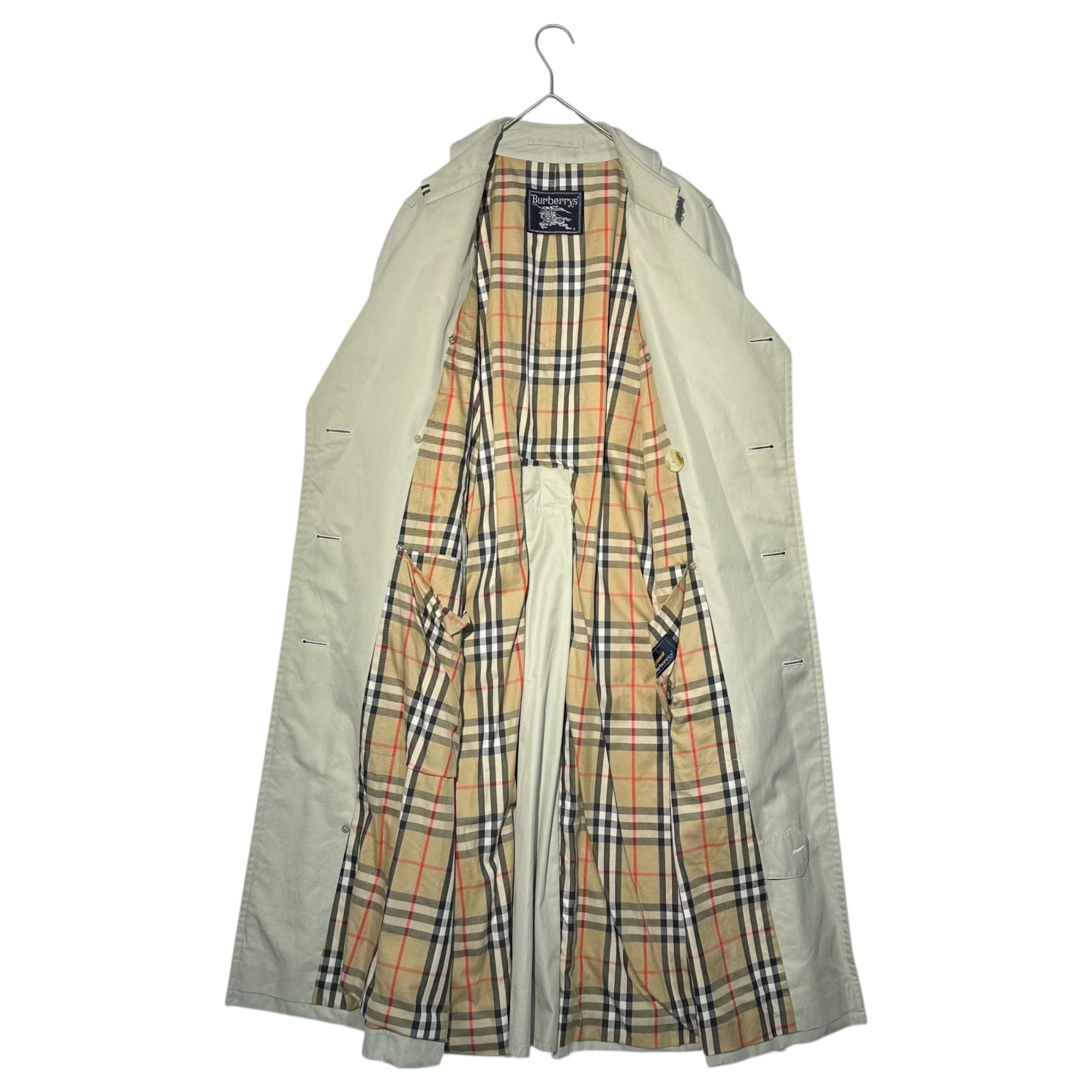 Burberrys(バーバリーズ) 90's Lined Nova Check Trench Coat ライニング ノバチェック トレンチ コート L程度 ベージュ 90年代