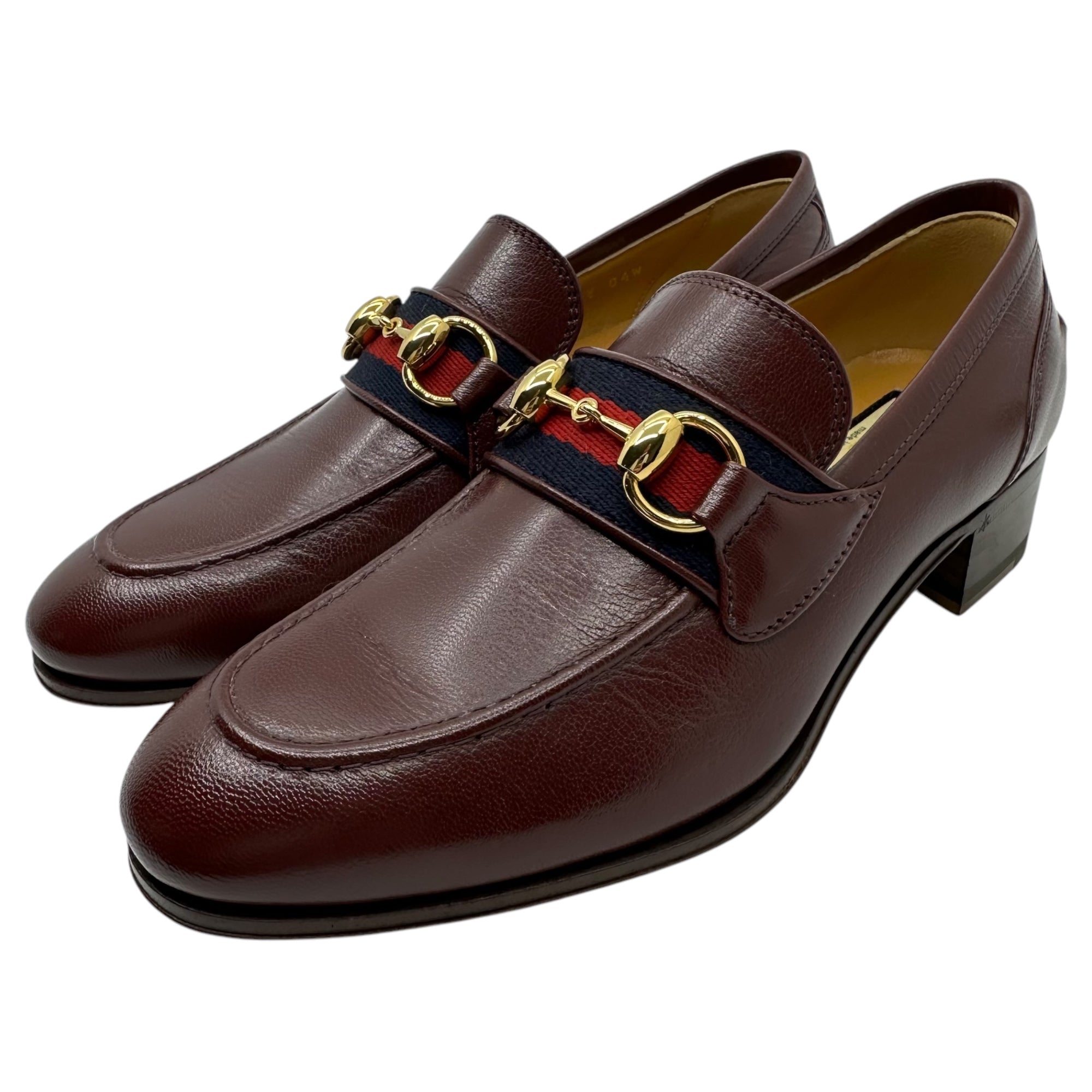 GUCCI(グッチ) Horsebit Sherry Line Loafer ホースビット シェリーライン ローファー 660819 35(22cm程度) 箱付 レザー ヒール 革靴 箱付