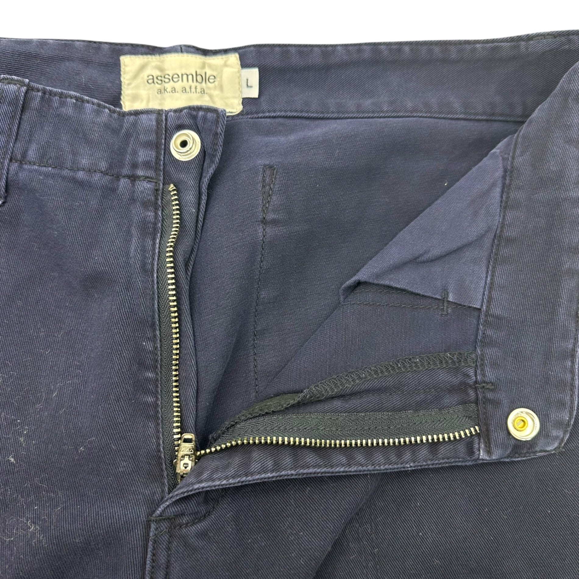 assemble a.k.a AFFA(アッセンブルエーケーエーエーエフエフエー) Bondage Cotton Pants ボンテージ コットン パンツ AFN4502 L ネイビー