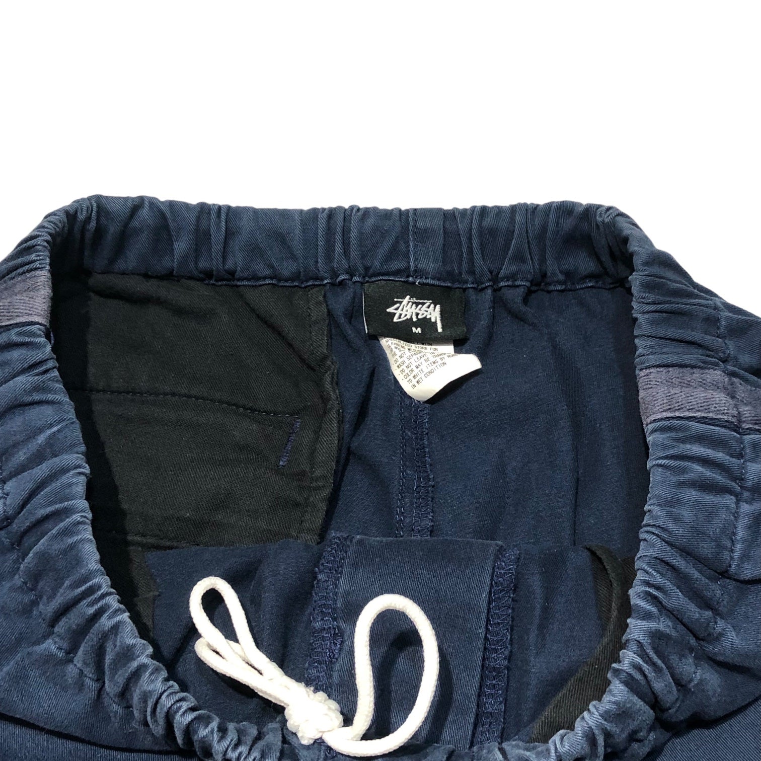 STUSSY(ステューシー) S logo side line easy pants ロゴ サイドライン イージー パンツ M ネイビー