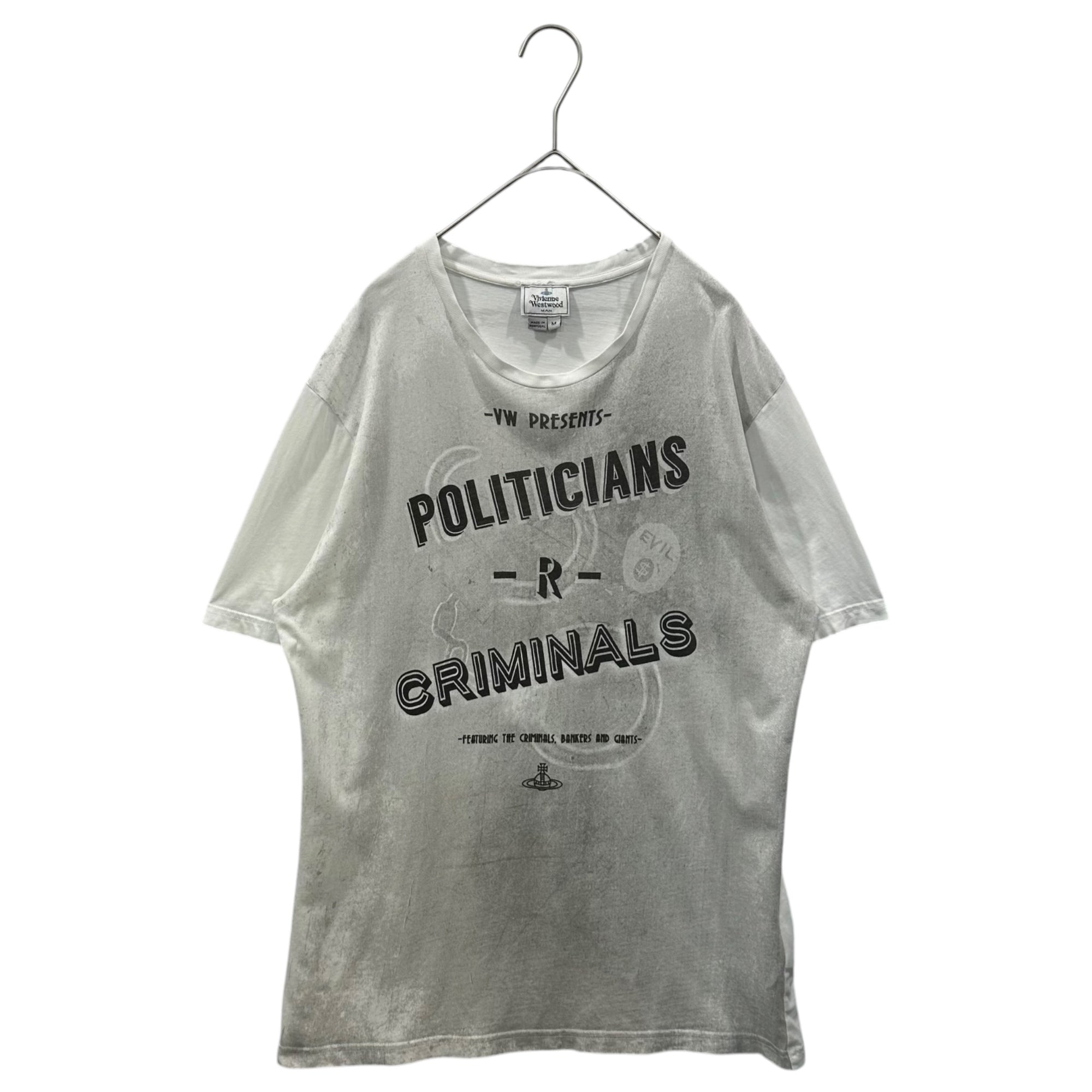 Vivienne Westwood MAN(ヴィヴィアンウエストウッドマン) Transfer-Printed T-Shirts 転写 プリント Tシャツ VI-V9*-78672 M ホワイト