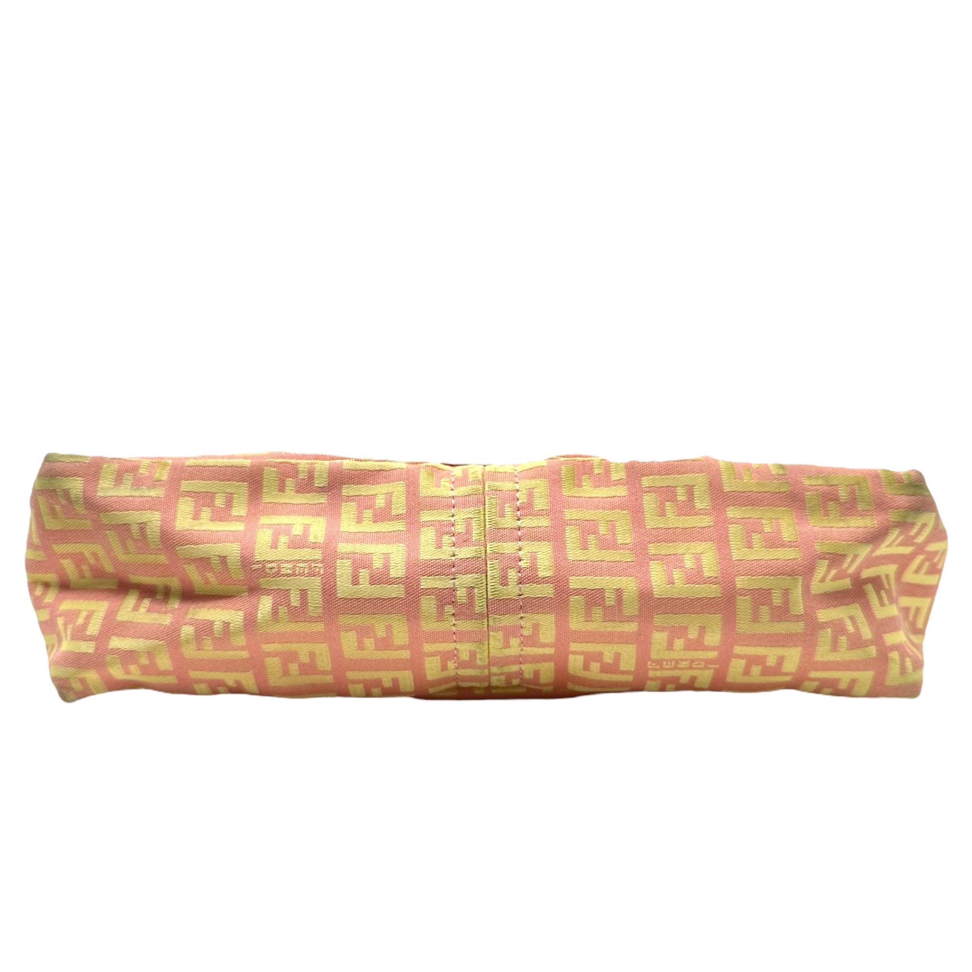 FENDI(フェンディ) Zucchini Pattern Tote Bag with Mini Pouch ズッキーニ柄 ミニポーチ トート バッグ 3677 8BH006 028 ピンク×ゴールド ズッカ