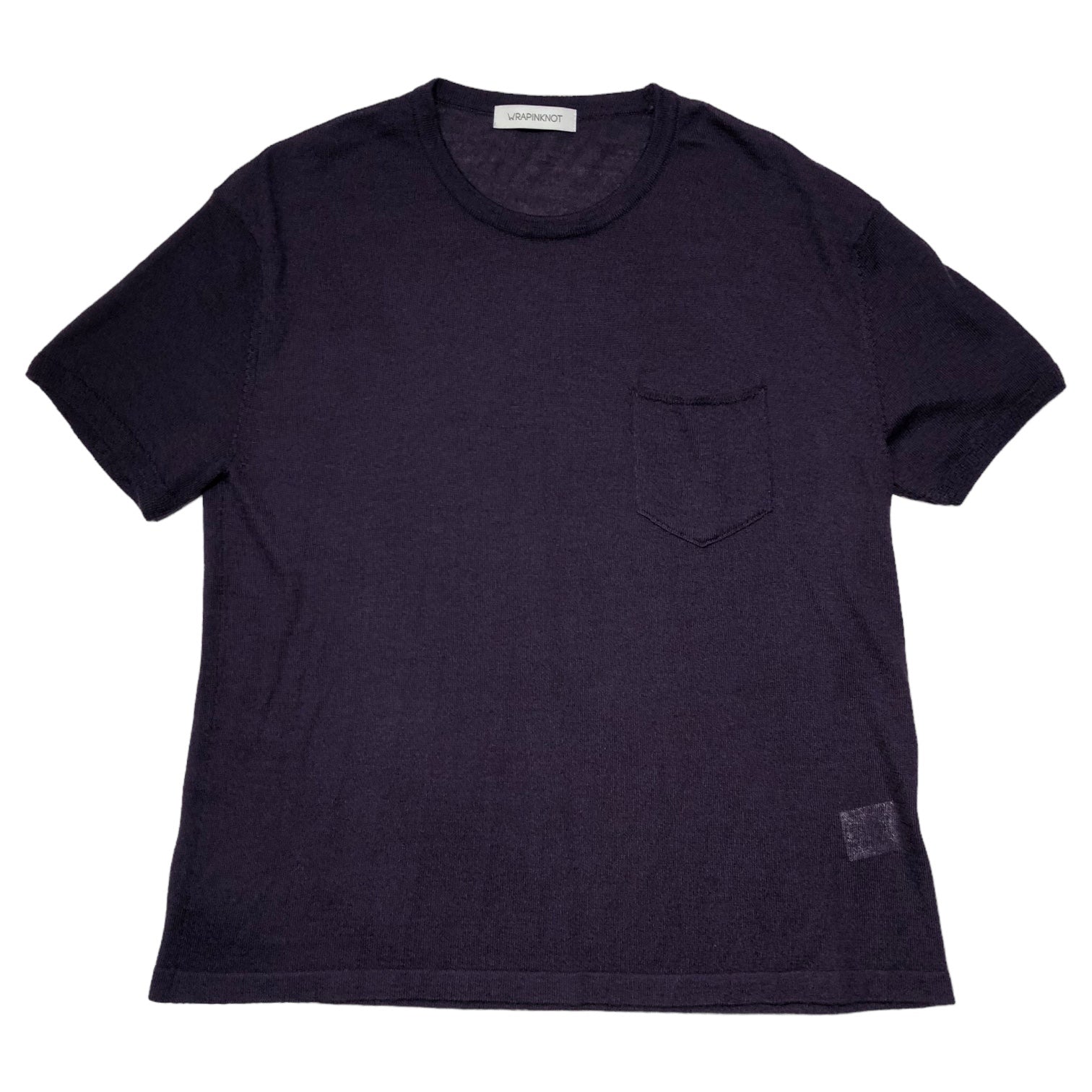 WRAPINKNOT(ラッピンノット) Cashmere S/S pocket cut and sew カシミヤ 半袖 カットソー WK19S-P004 0(S程度) パープル
