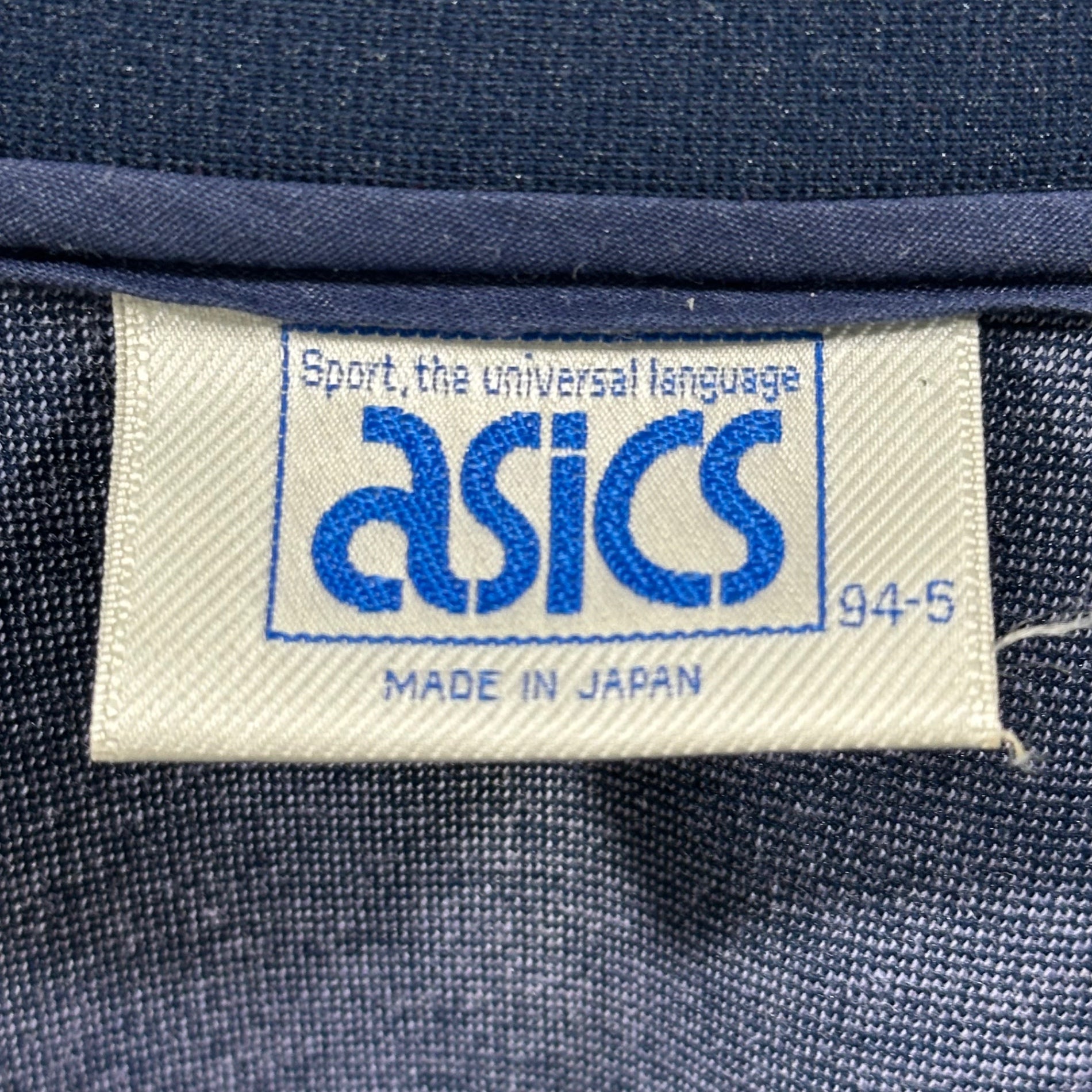 asics(アシックス) 70's~80's Snap-Button Track Top 70年 80年代 スナップ ボタン トラック ジャケット L ネイビー×ブルー ゴールドタイガー製造期