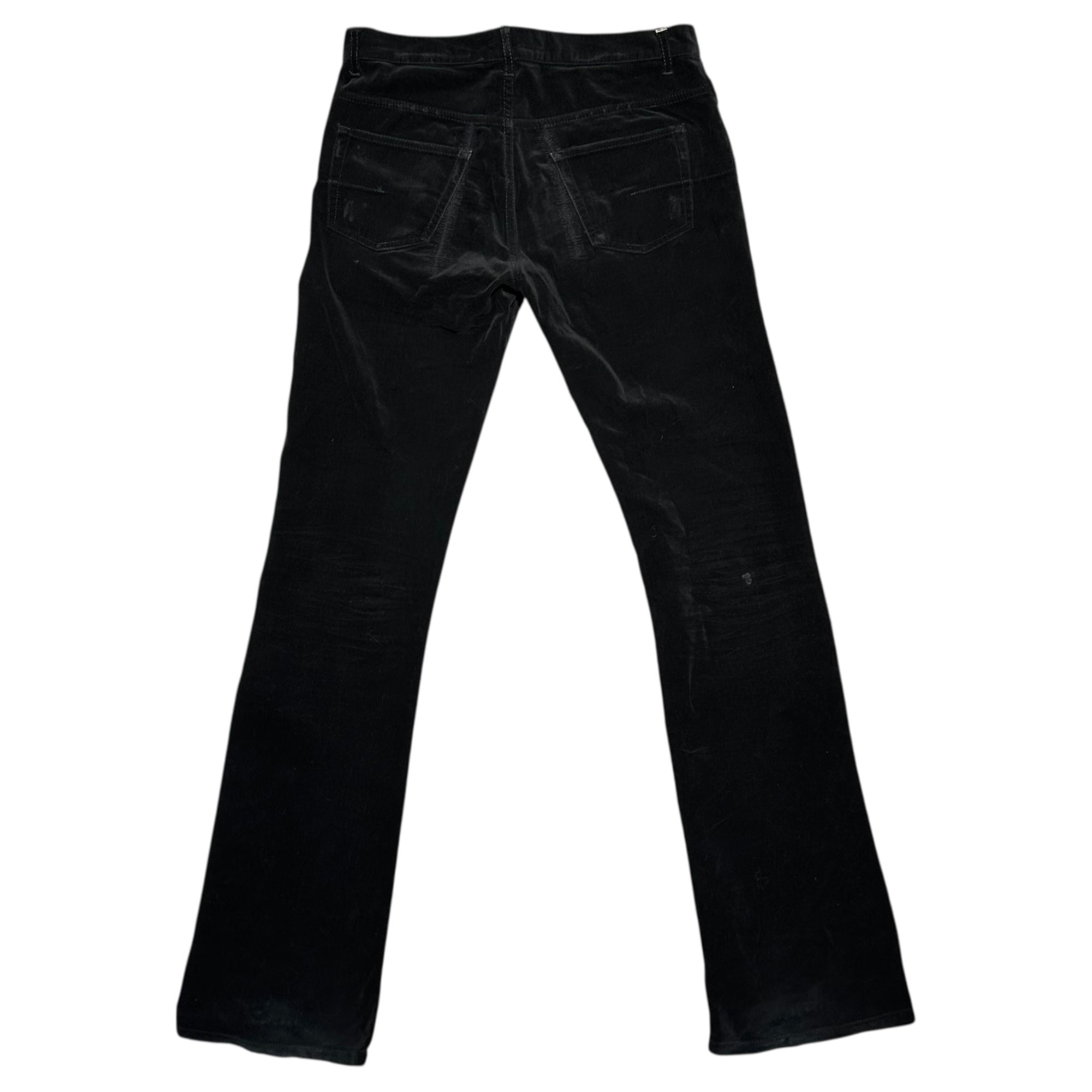 Dior HOMME(ディオールオム) Super Slim Skinny Velvet Pants スーパースリム スキニー ベロア パンツ W29 ブラック