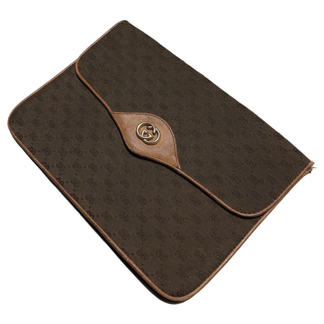 GUCCI(グッチ) 80's GG logo compact chain shoulder bag ロゴ コンパクト チェーン ショルダー バッグ ブラウン OLD GUCCI 80年代 ヴィンテージ