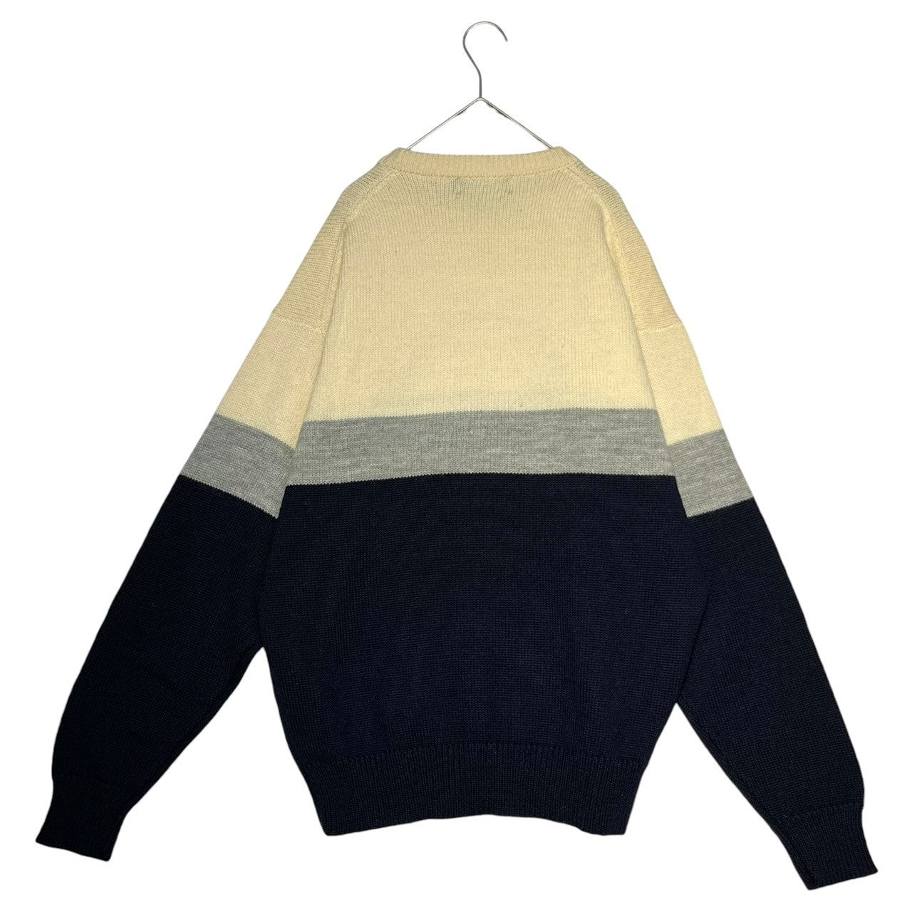 CHAPS(チャップス) 90's "CHAPS RALPH LAUREN" circle logo knit wool サークル ロゴ ウール ニット 1638-3551 L アイボリー×ネイビー ラルフローレン