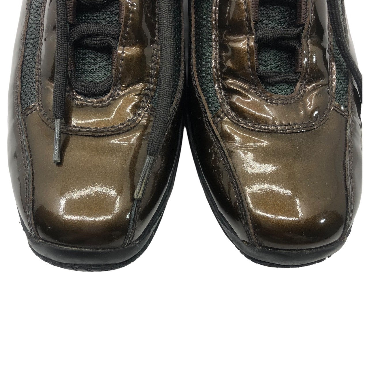 PRADA SPORT(プラダスポーツ) 00's enamel tech shoes エナメル テック シューズ ローカット スニーカー 3261 37(23.5cm程度) ブラウン×グレー