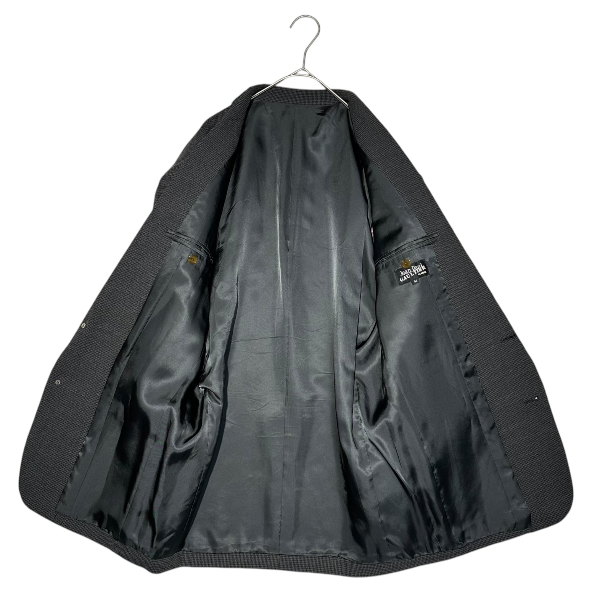 Jean Paul GAULTIER HOMME(ジャンポールゴルチエオム) Houndstooth pattern tailored jacket 千鳥柄 テーラード ジャケット M グレー