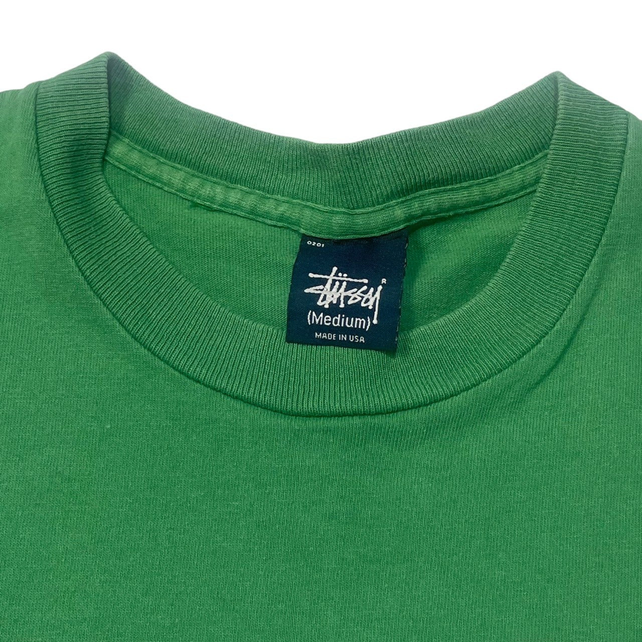 STUSSY(ステューシー) 90's~00's VINTAGE Tシャツ with lots of logos ロゴ 紺タグ SIZE M グリーン 90~00年代 OLD STUSSY