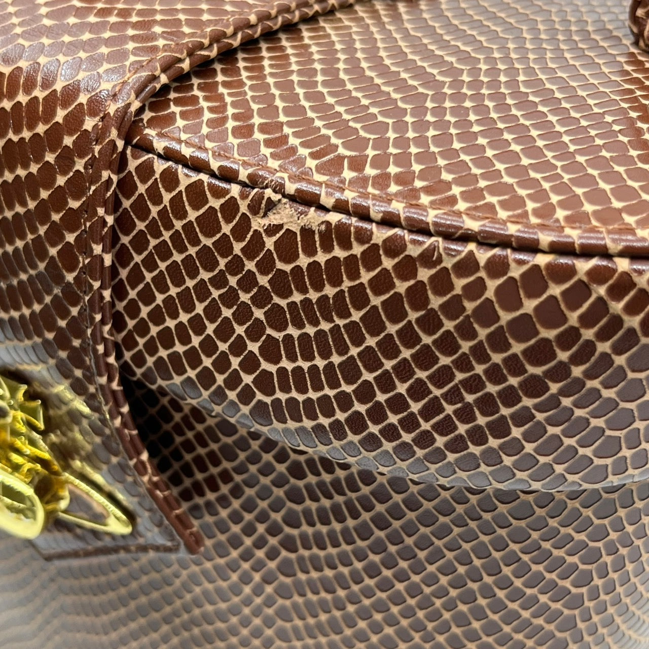 Vivienne Westwood(ヴィヴィアンウエストウッド) バニティ/オーブロックバケツレザーバッグ ブラウン