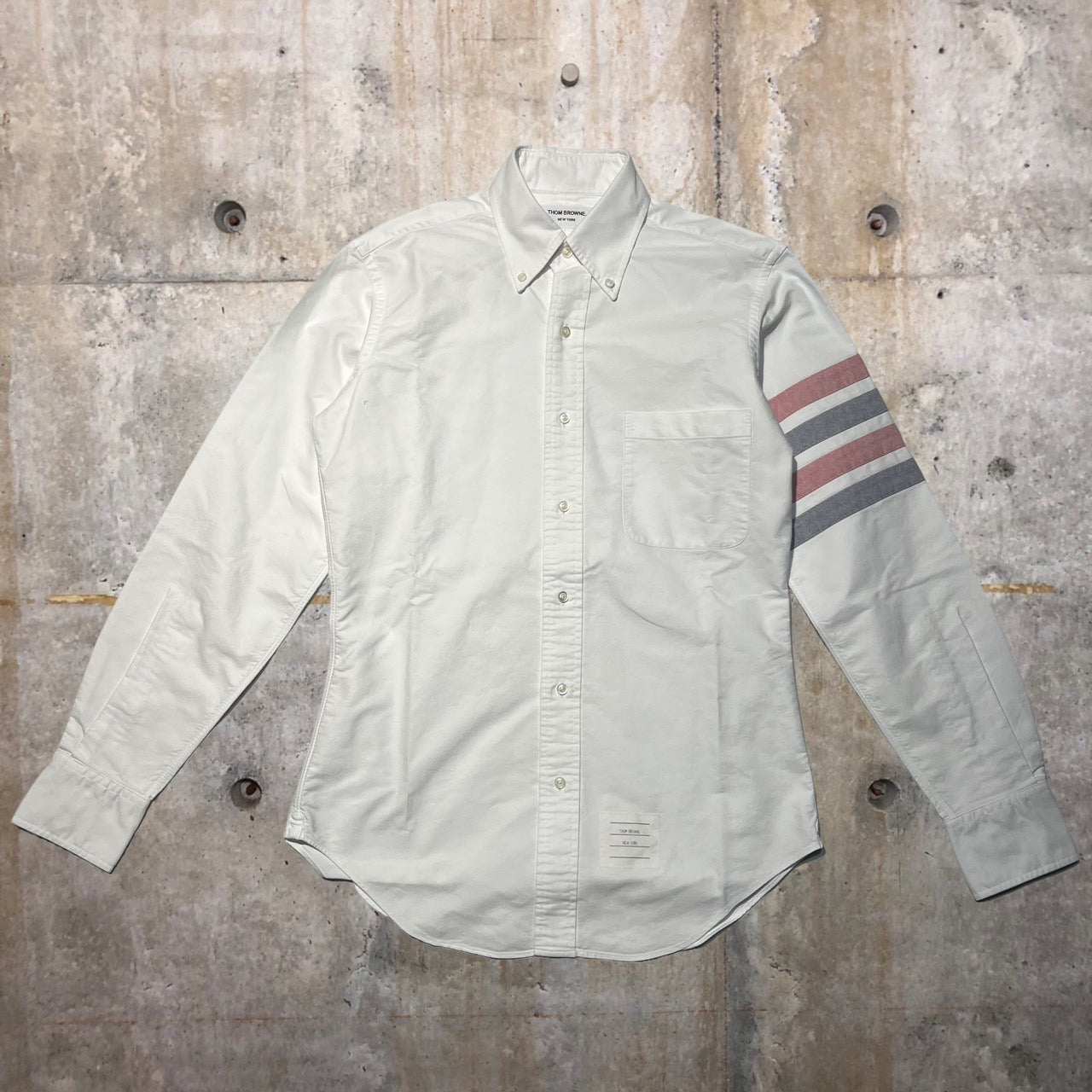 THOM BROWNE(トムブラウン) 4 stripe BD shirt/4ストライプボタン 