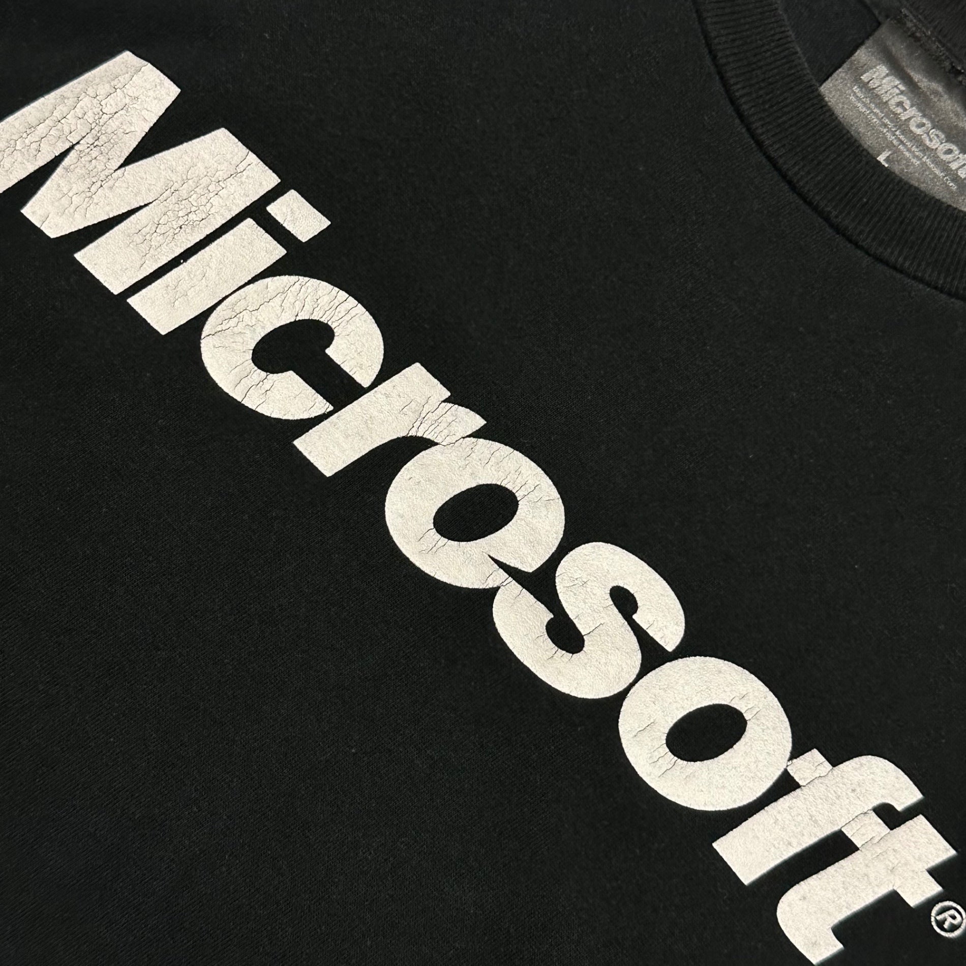 Microsoft(マイクロソフト) 2007 Corporate Logo Tee 企業 ロゴ Tシャツ L ブラック 00's