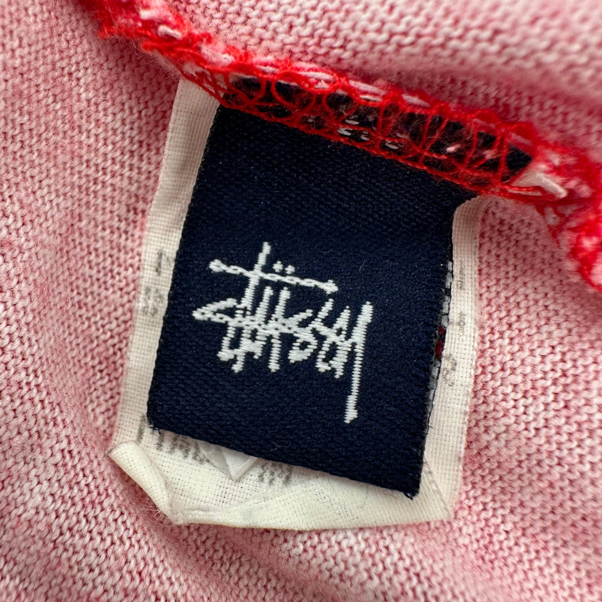 STUSSY(ステューシー) 1990's USA made Logo Pocket Tee ロゴ ポケット Tシャツ L レッド×オレンジ 90年代 OLD