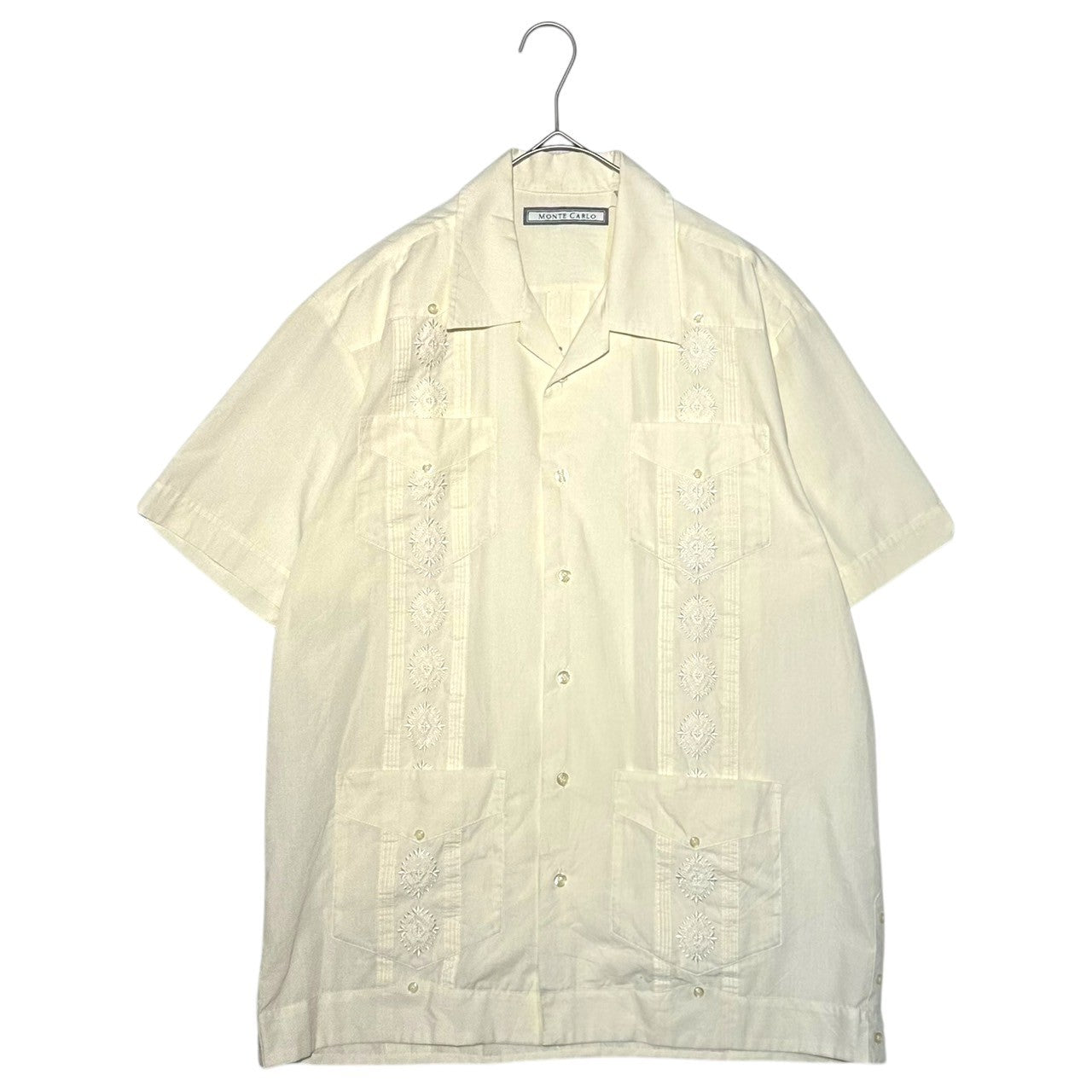 MONTE CARLO(モンテカルロ) OLD S/S Cuba Shirt オールド 半袖 キューバ シャツ M アイボリー