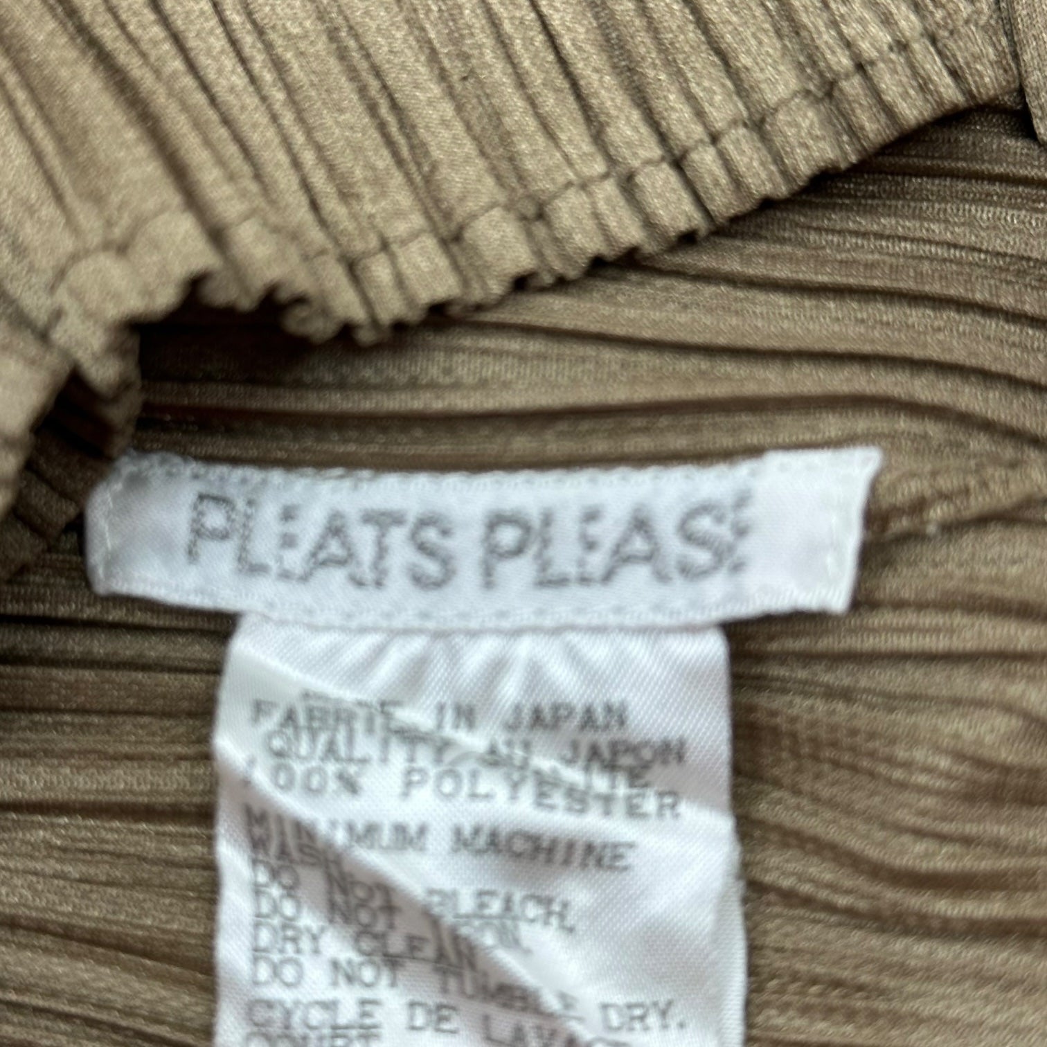 PLEATS PLEASE(プリーツプリーズ) Pleated L/S Shirt Blouse プリーツ 長袖 シャツ ブラウス PP93-JK055 3(L程度) カーキ