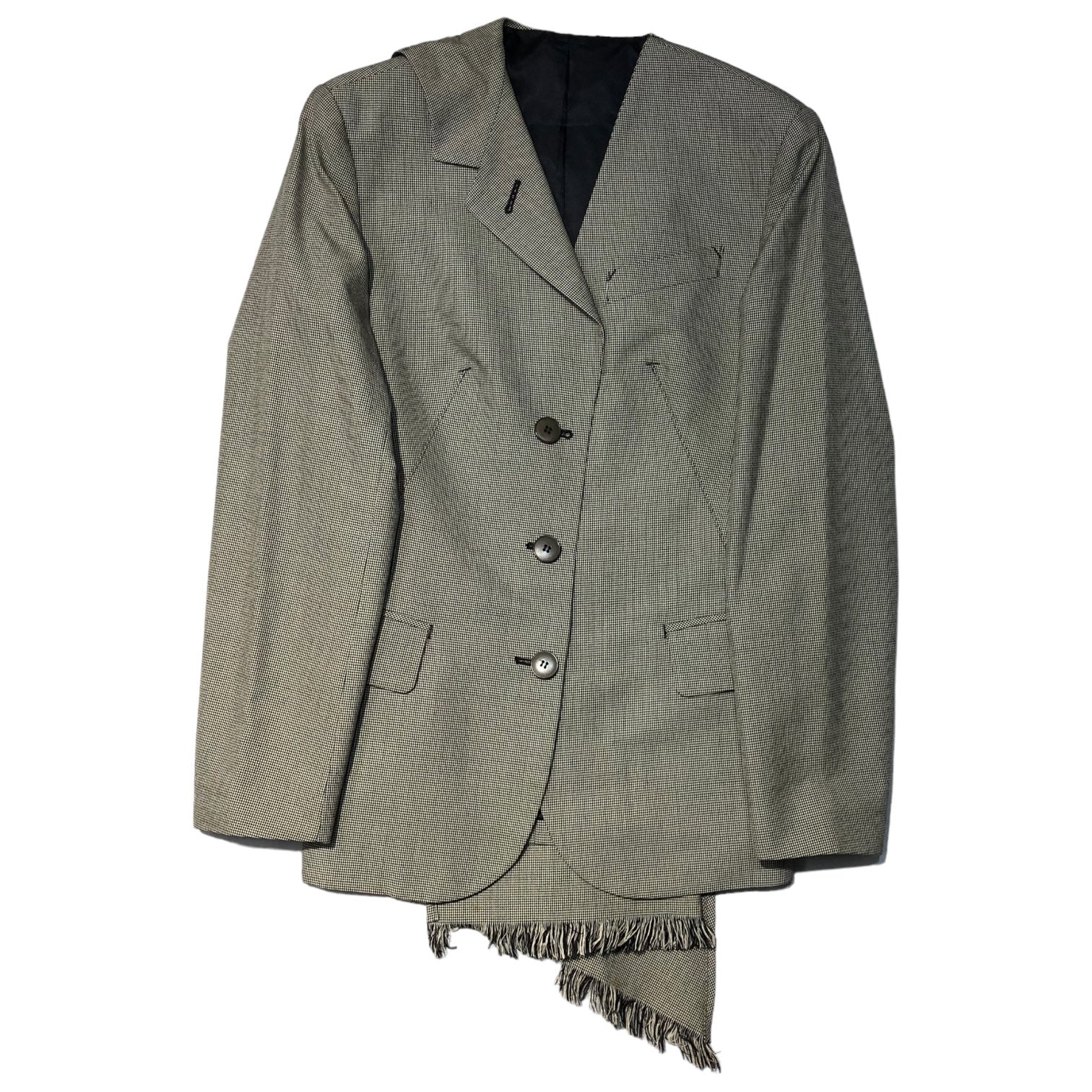 Jean Paul GAULTIER FEMME(ジャンポールゴルチエファム) 90's 3B stole design jacket 3B ストール デザイン ジャケット 40(L程度) グレー テーラード アーカイブ