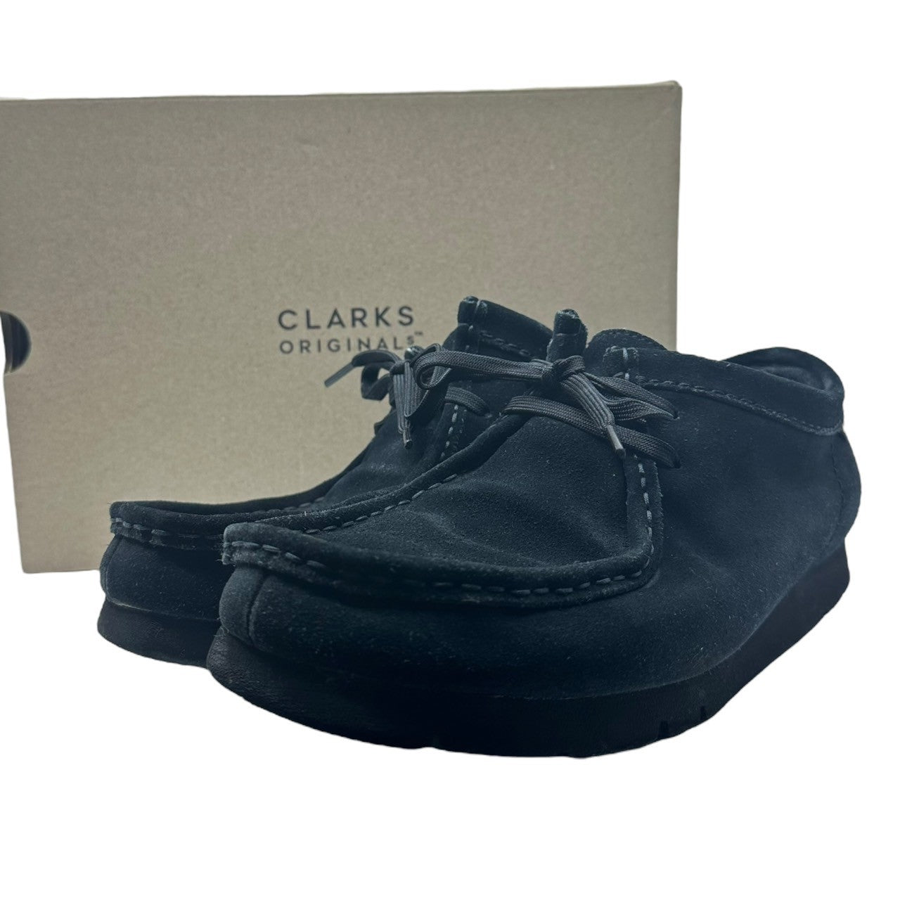 clarks(クラークス) Wallabee GTX ワラビー GORE-TEX 26149449 26.5cm ブラック GORE-TEX モカシン スウェード レザー シューズ 箱付