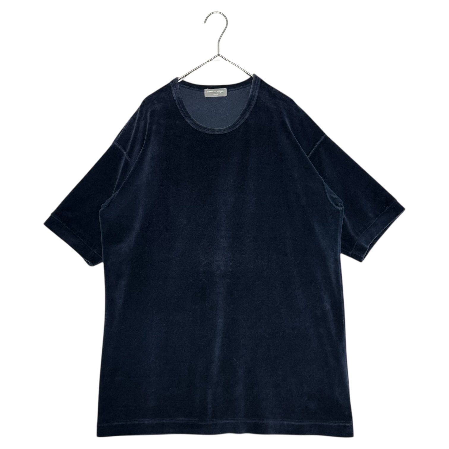 COMME des GARCONS HOMME(コムデギャルソンオム) 96AW Vintage Velour S/S Tee ヴィンテージ ベロア 半袖 Tシャツ HT-100220 表記無(M程度) ネイビー AD1996 カットソー 90年代 田中オム